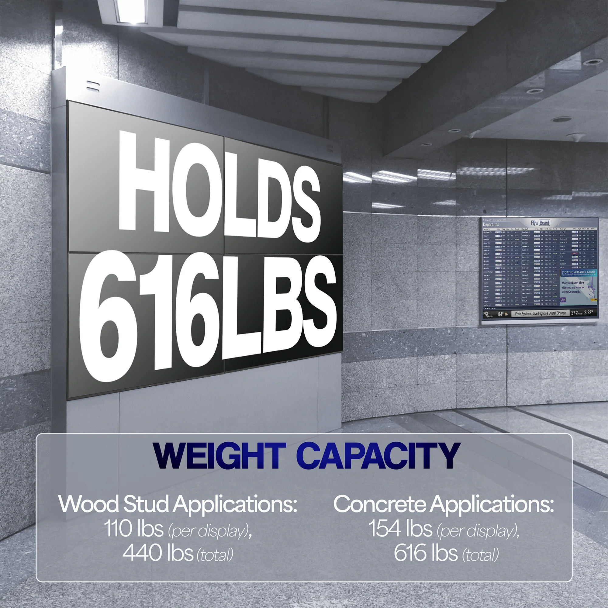 Pop-Out 2x2 Video Wall Mounts for 37” to 65” TVs - Image 5
