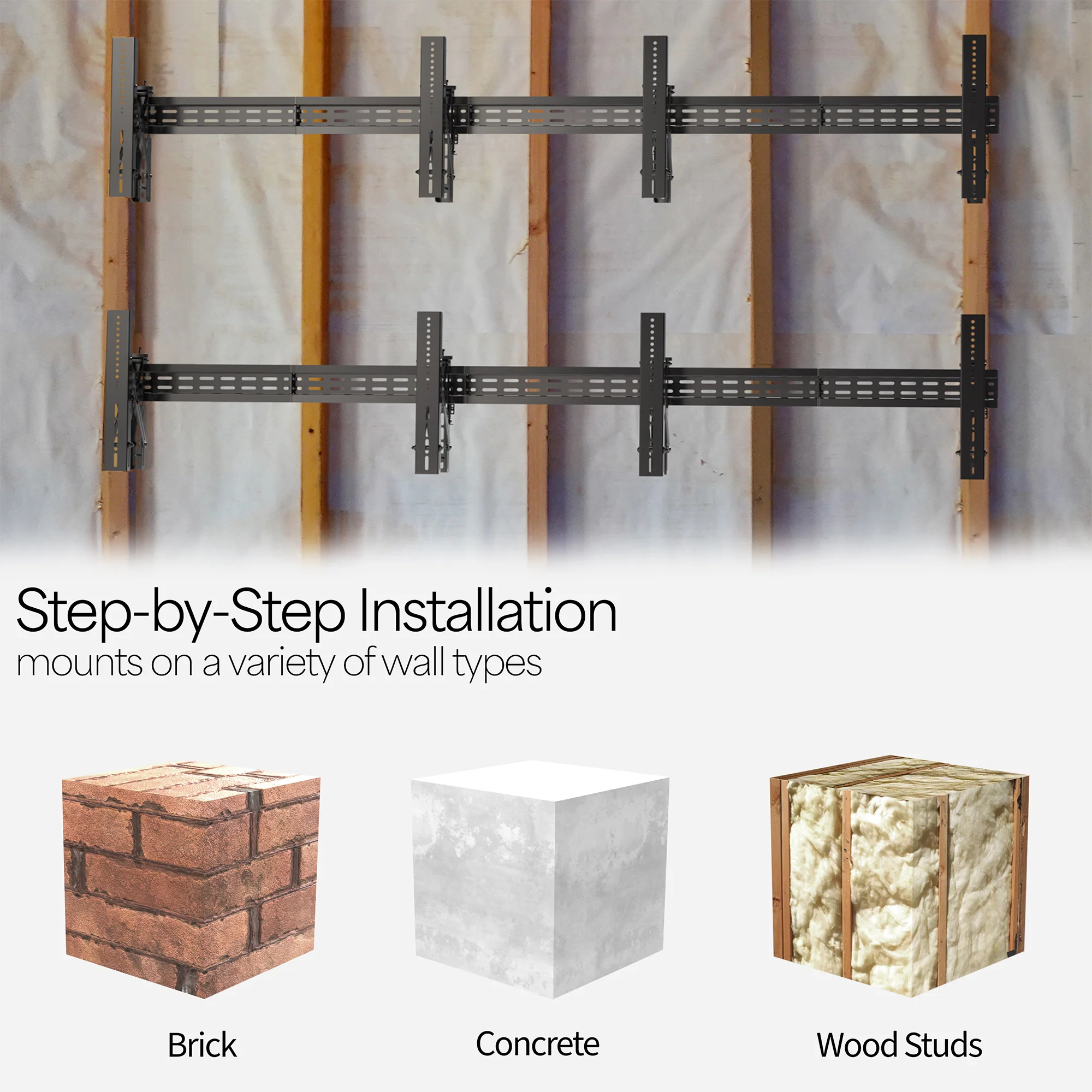 Pop-Out 2x2 Video Wall Mounts for 37” to 65” TVs - Image 8
