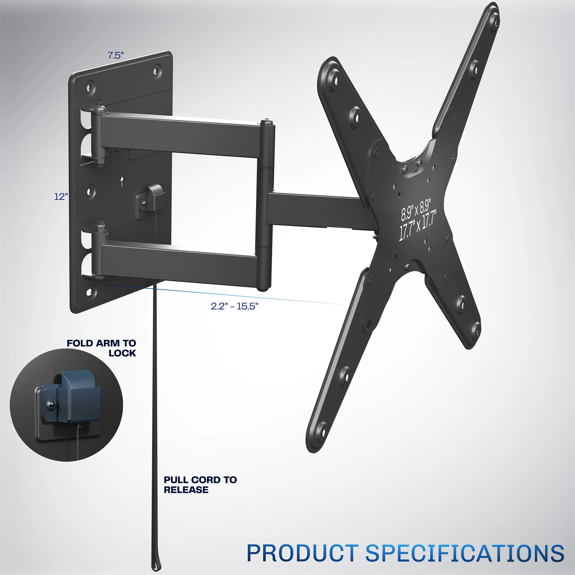 Locking RV TV Mount with Articulating Arm - Image 3