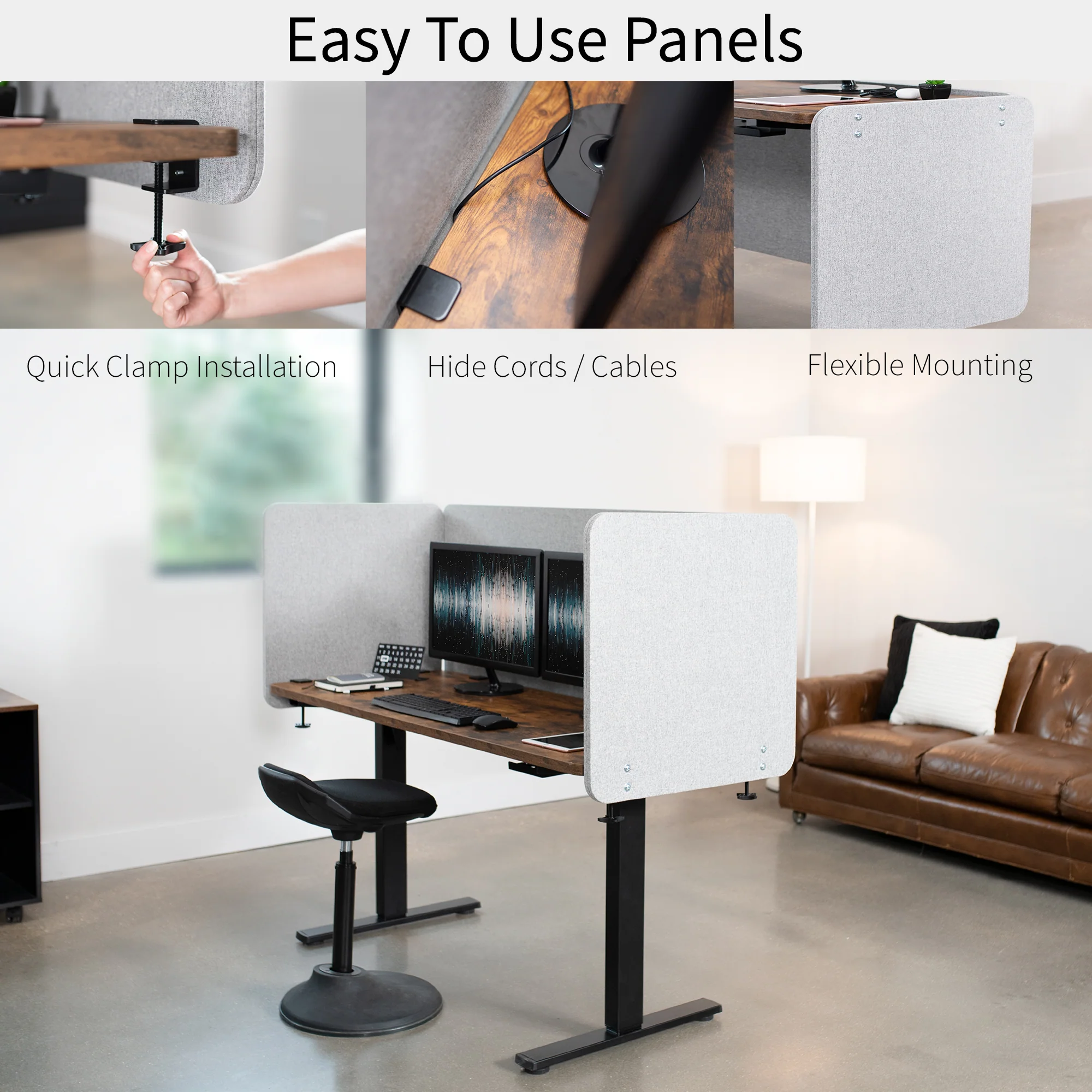 Clamp-on/Screw-on Desk Privacy Panel - Image 18