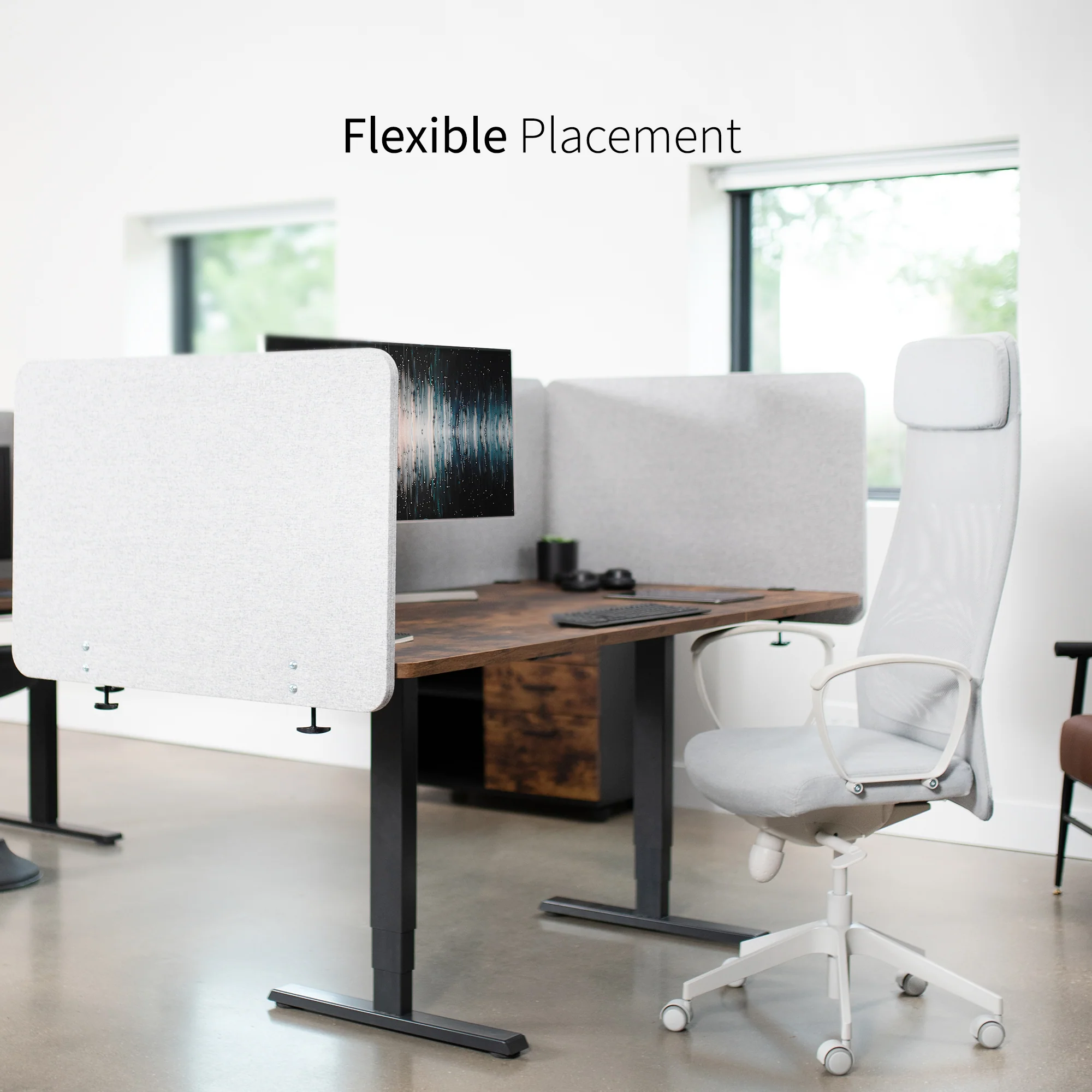 Clamp-on/Screw-on Desk Privacy Panels (x2) - Image 4