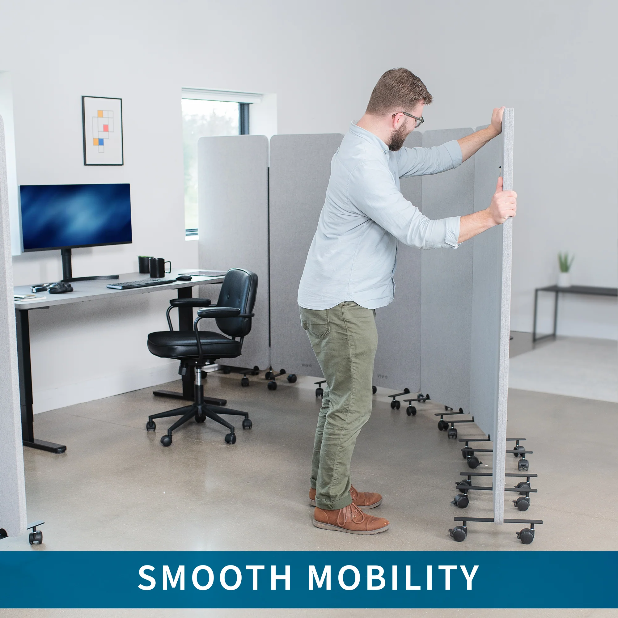 Mobile Freestanding Room Dividers - Image 4