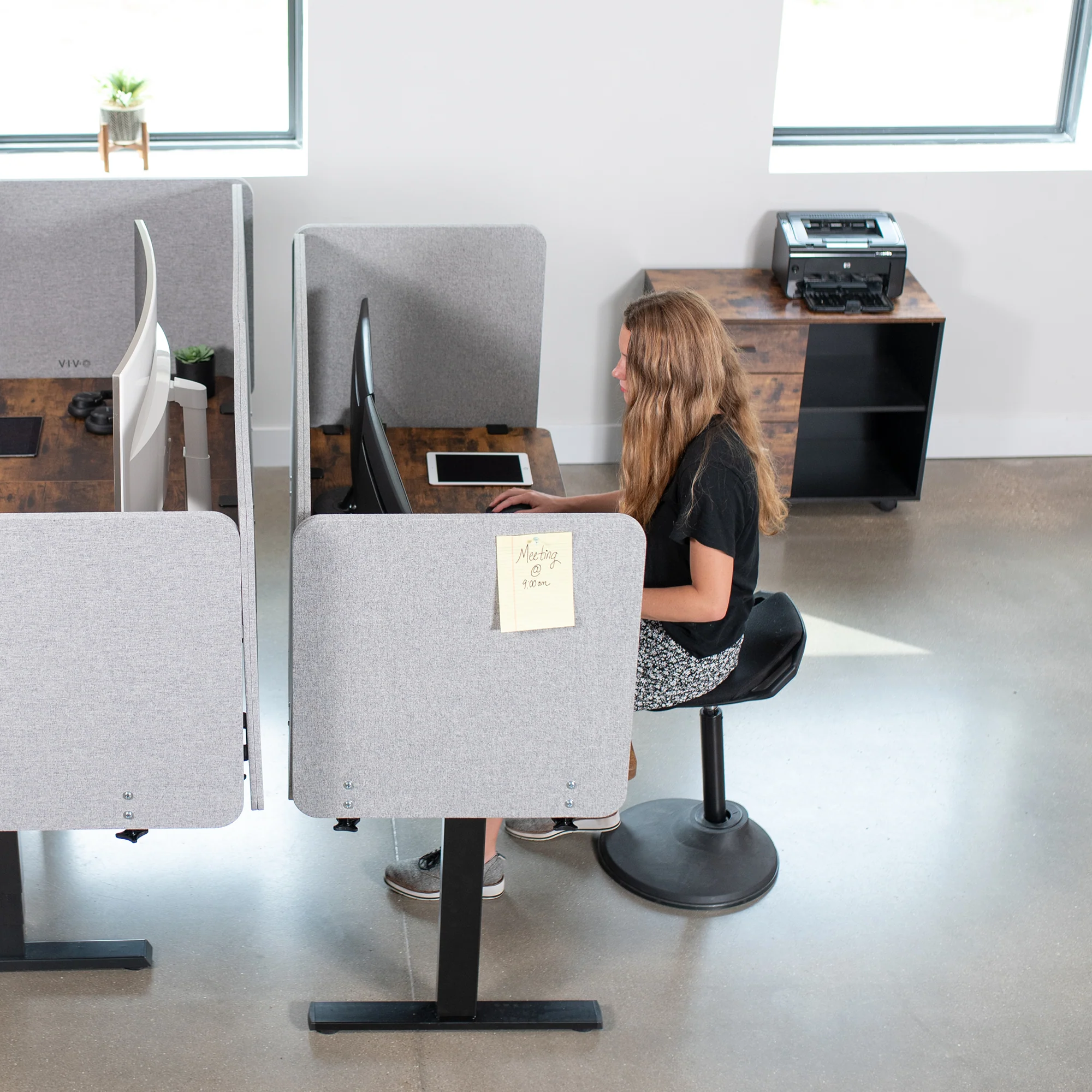 Full Privacy Panel Clamp-on Kit for 60" x 24" Desk - Image 7