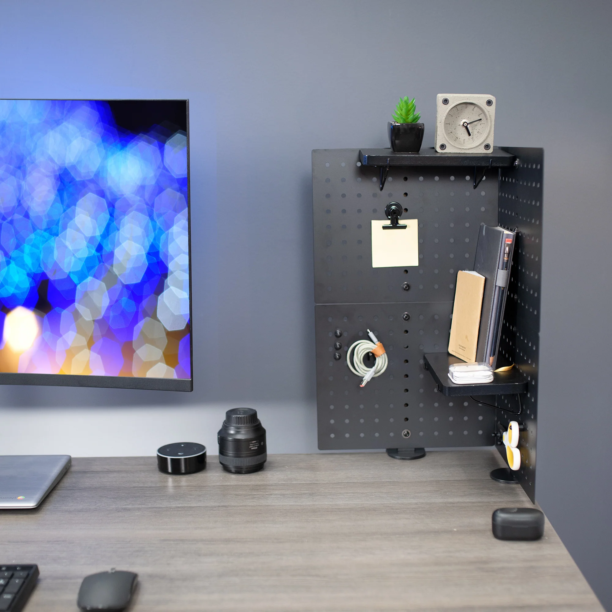 Clamp-on Desk Back Pegboard Panel & Accessory Holder - Image 10