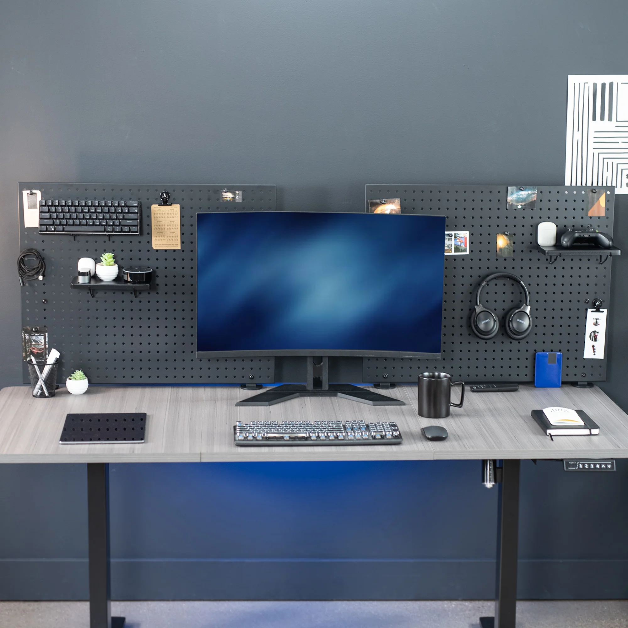 Clamp-on Desk Back Pegboard Panel & Accessory Holder - Image 16