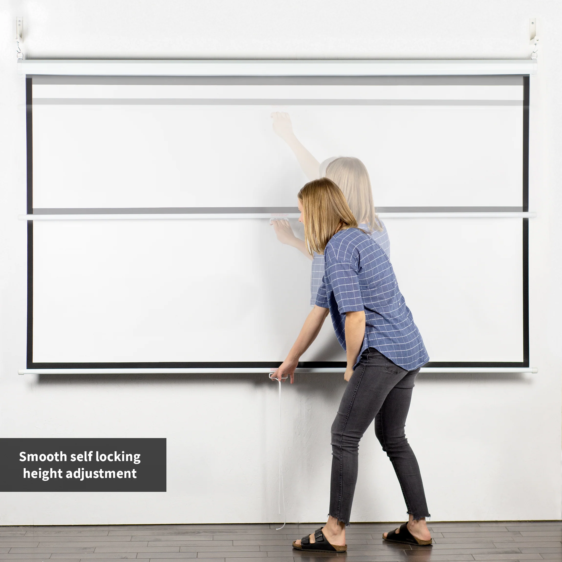 80" Manual Projector Screen 16:9 - Image 6