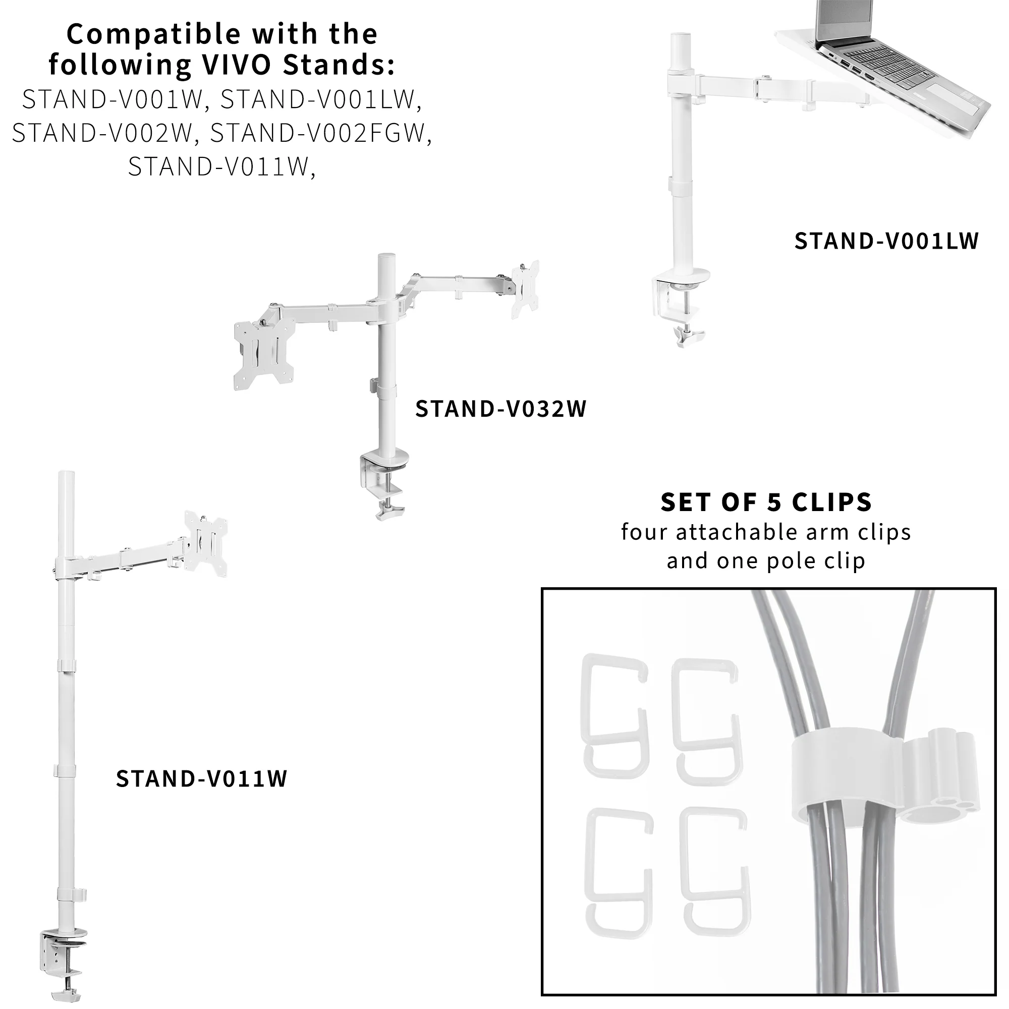 4" Cable Clip Kit for Monitor Stand - Image 8