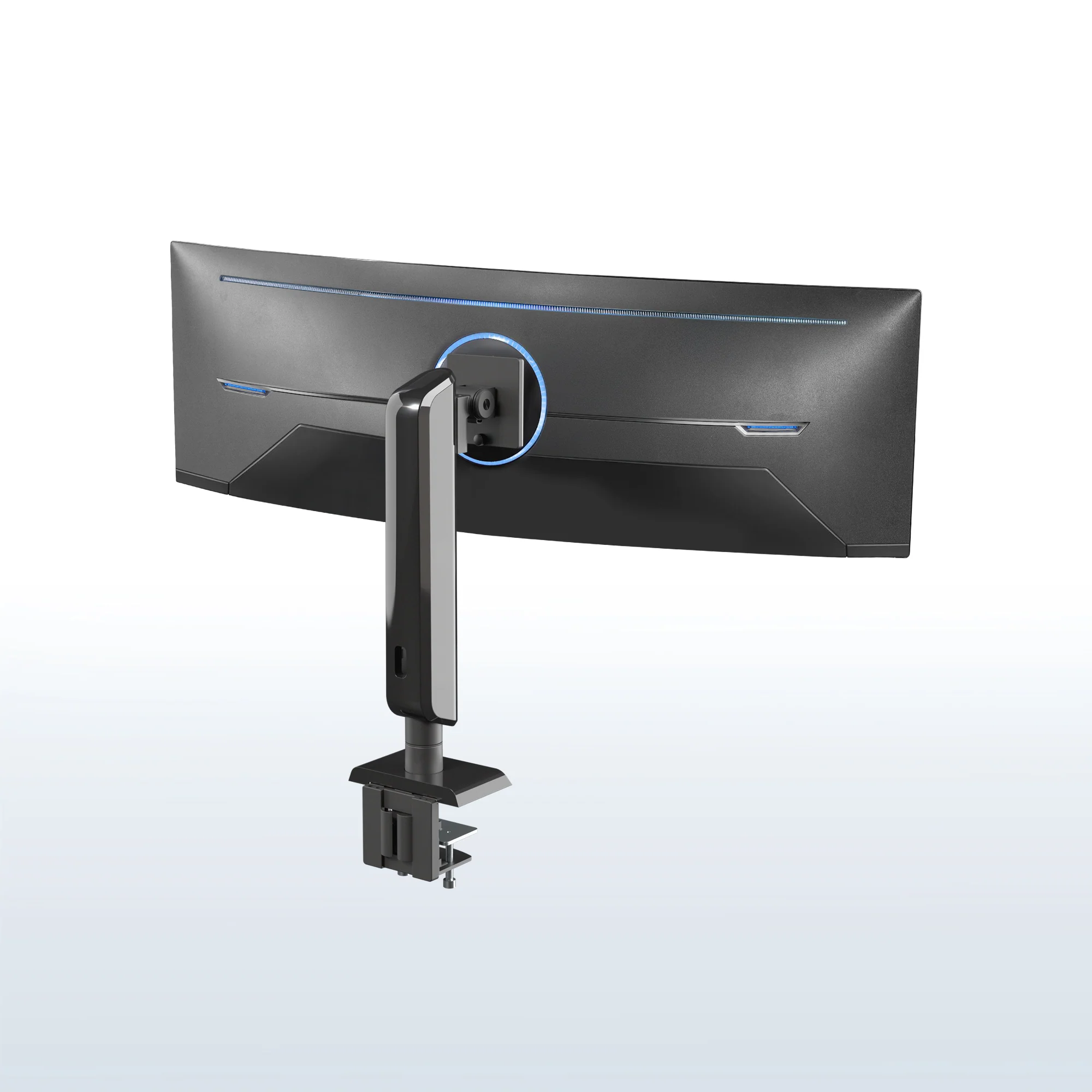 Vertical Lift Single Ultrawide Monitor Desk Mount