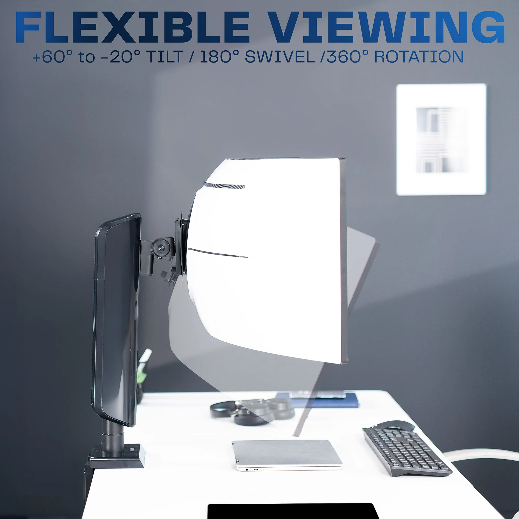 Vertical Lift Single Ultrawide Monitor Desk Mount - Image 6