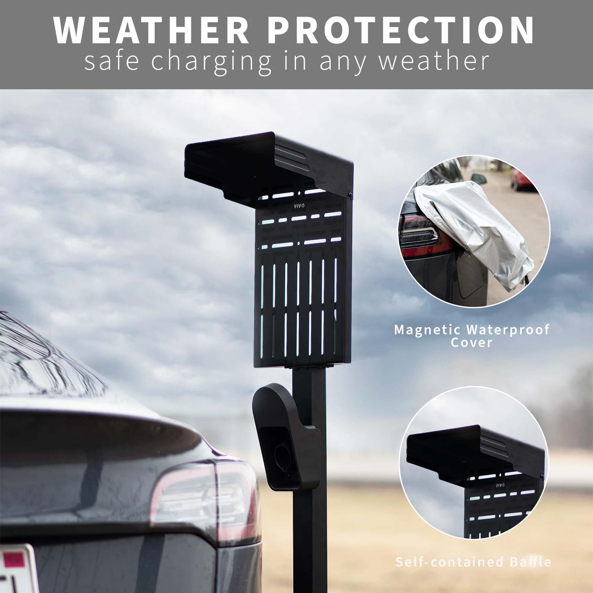 Black EV Charging Stand - Image 4