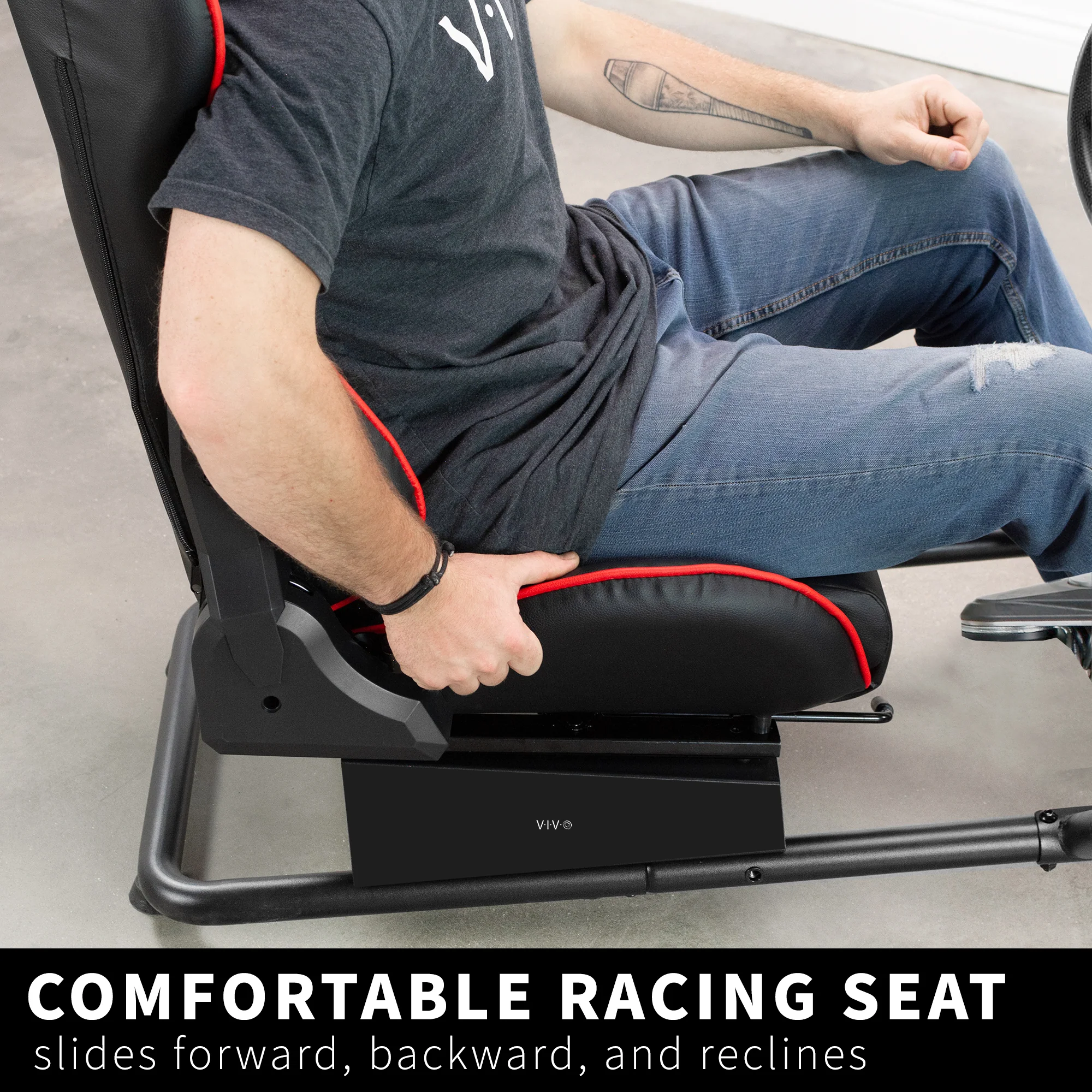 Racing Simulator Cockpit with TV Mount - Image 6