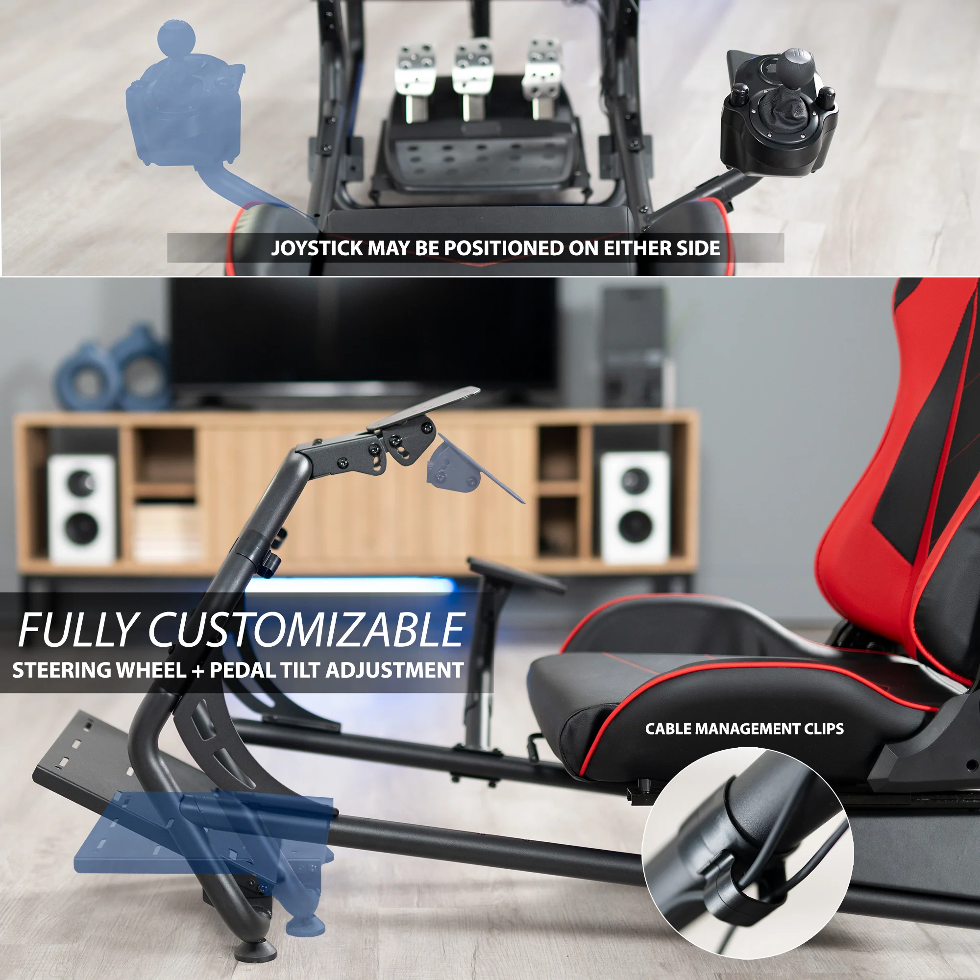 Racing Simulator Cockpit with Shelf Kit - Image 4