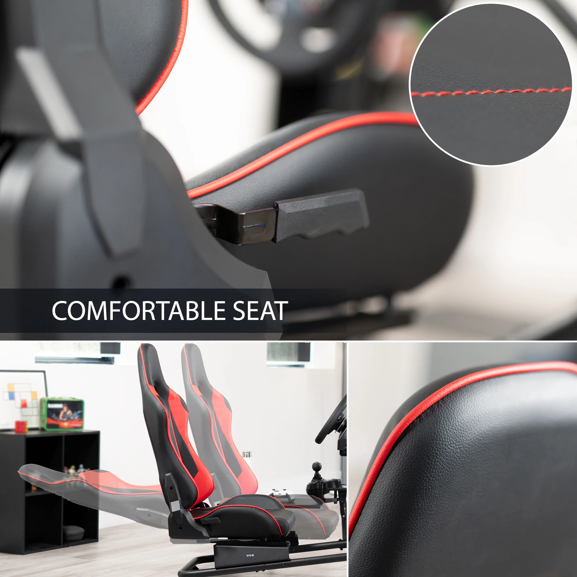 Racing Simulator Cockpit with Shelf Kit - Image 5