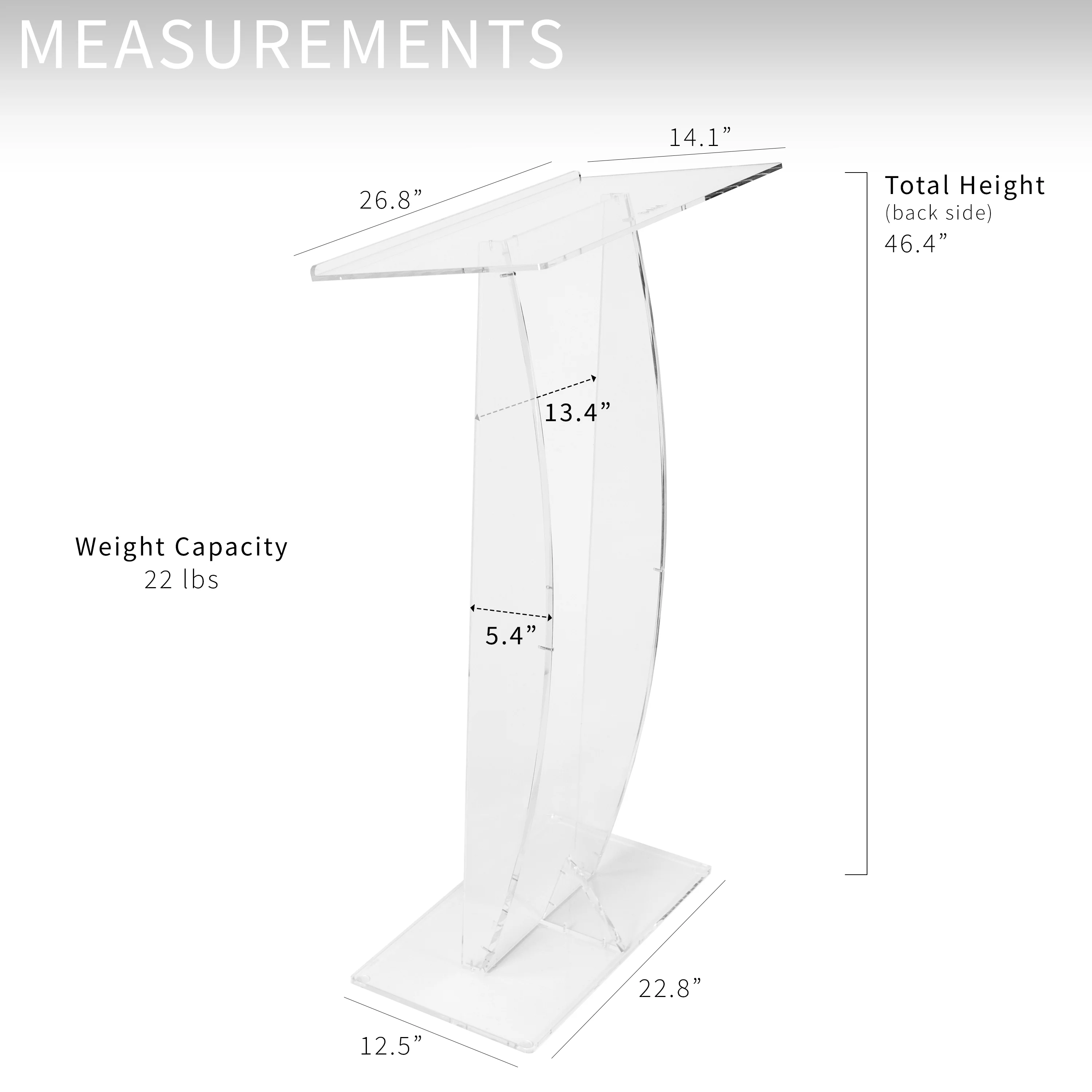 46" Acrylic Podium - Image 4