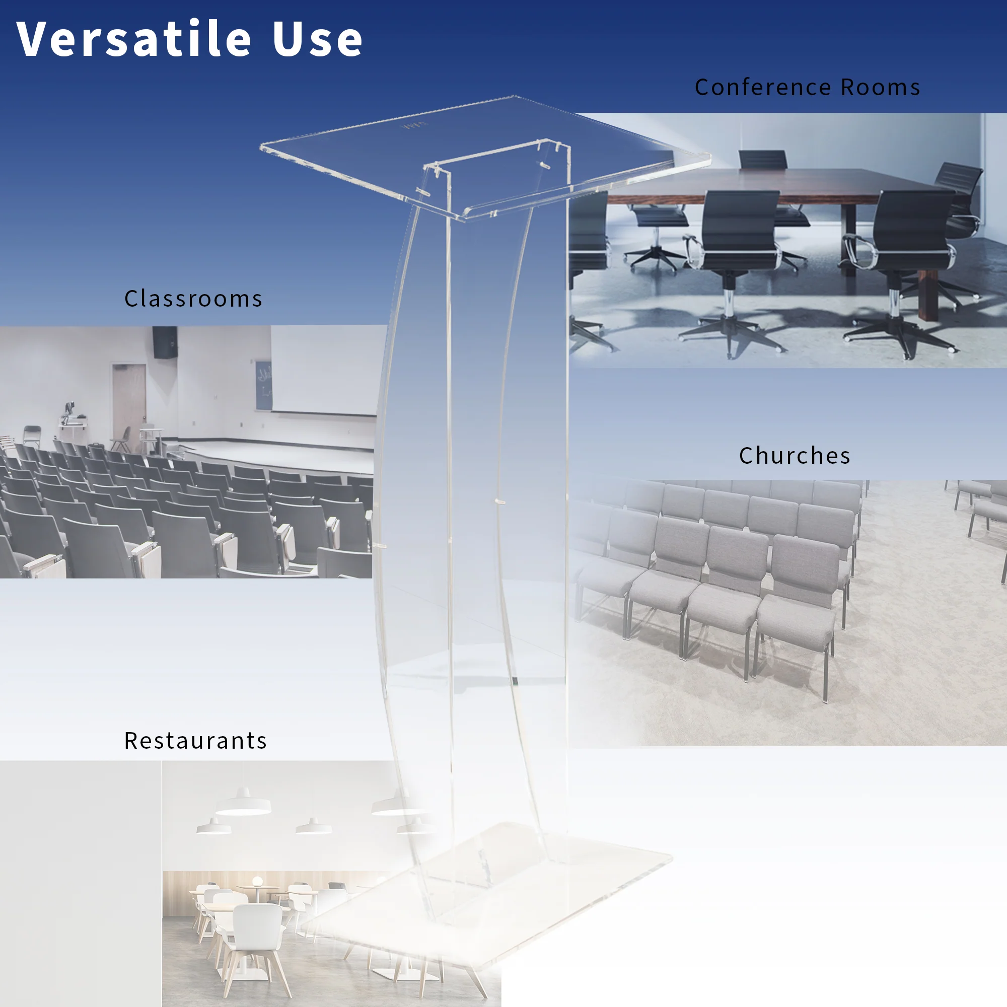 46" Acrylic Podium - Image 5
