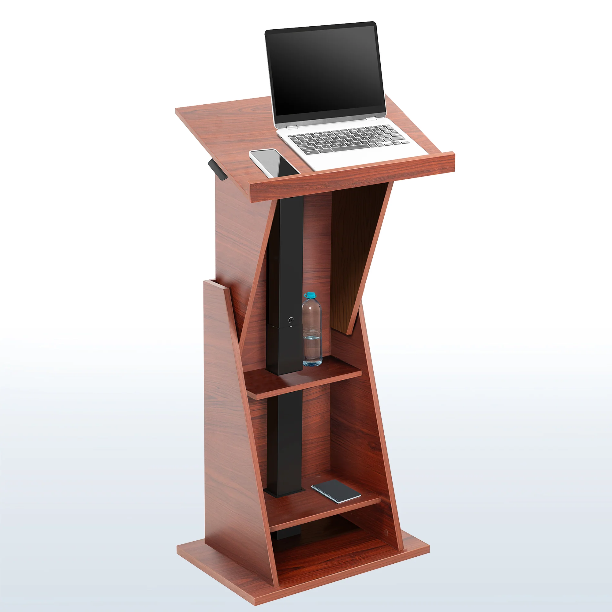 Dark Walnut Height Adjustable Podium
