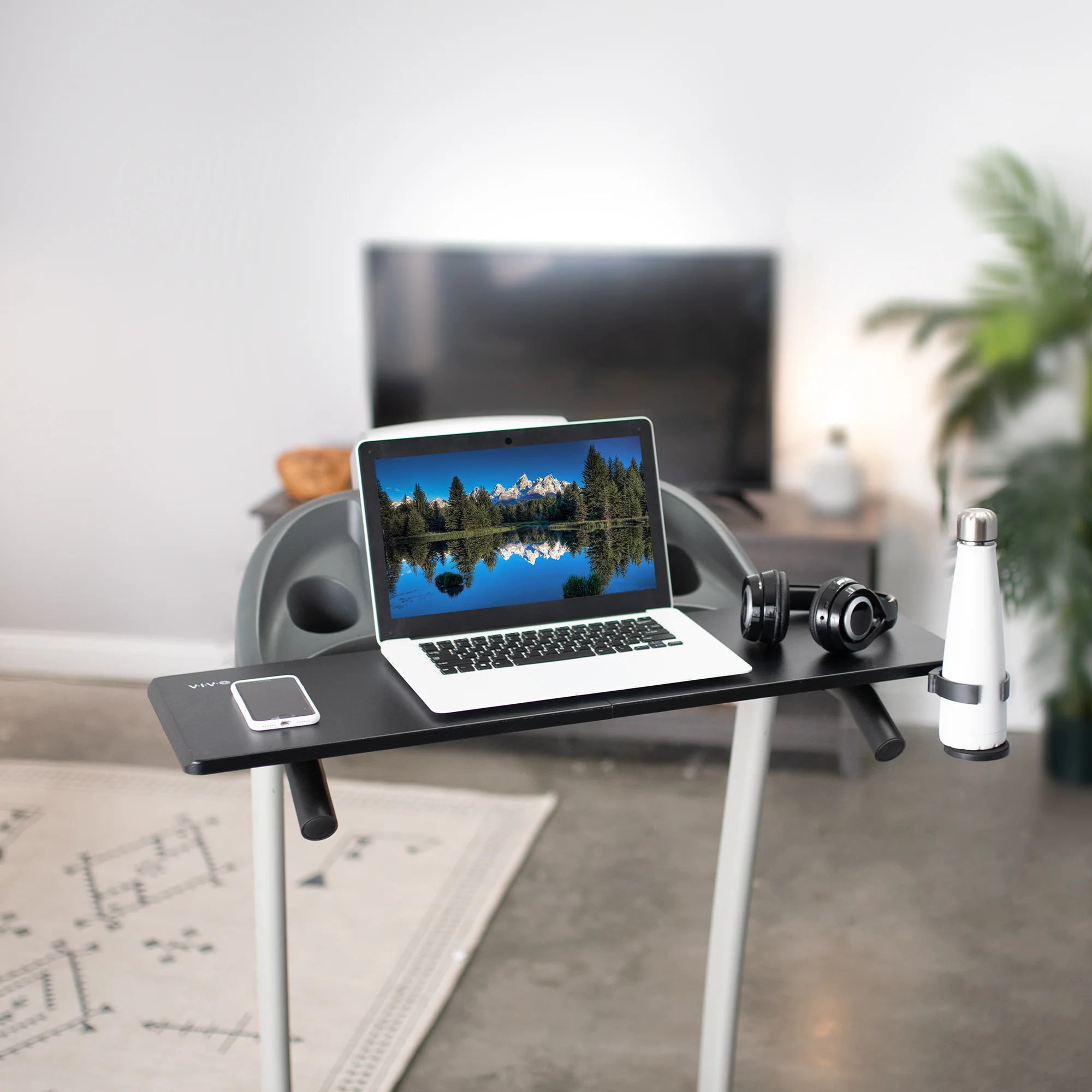 31" Laptop Tray Treadmill Attachment with Cup Holder & Phone Slot - Image 9