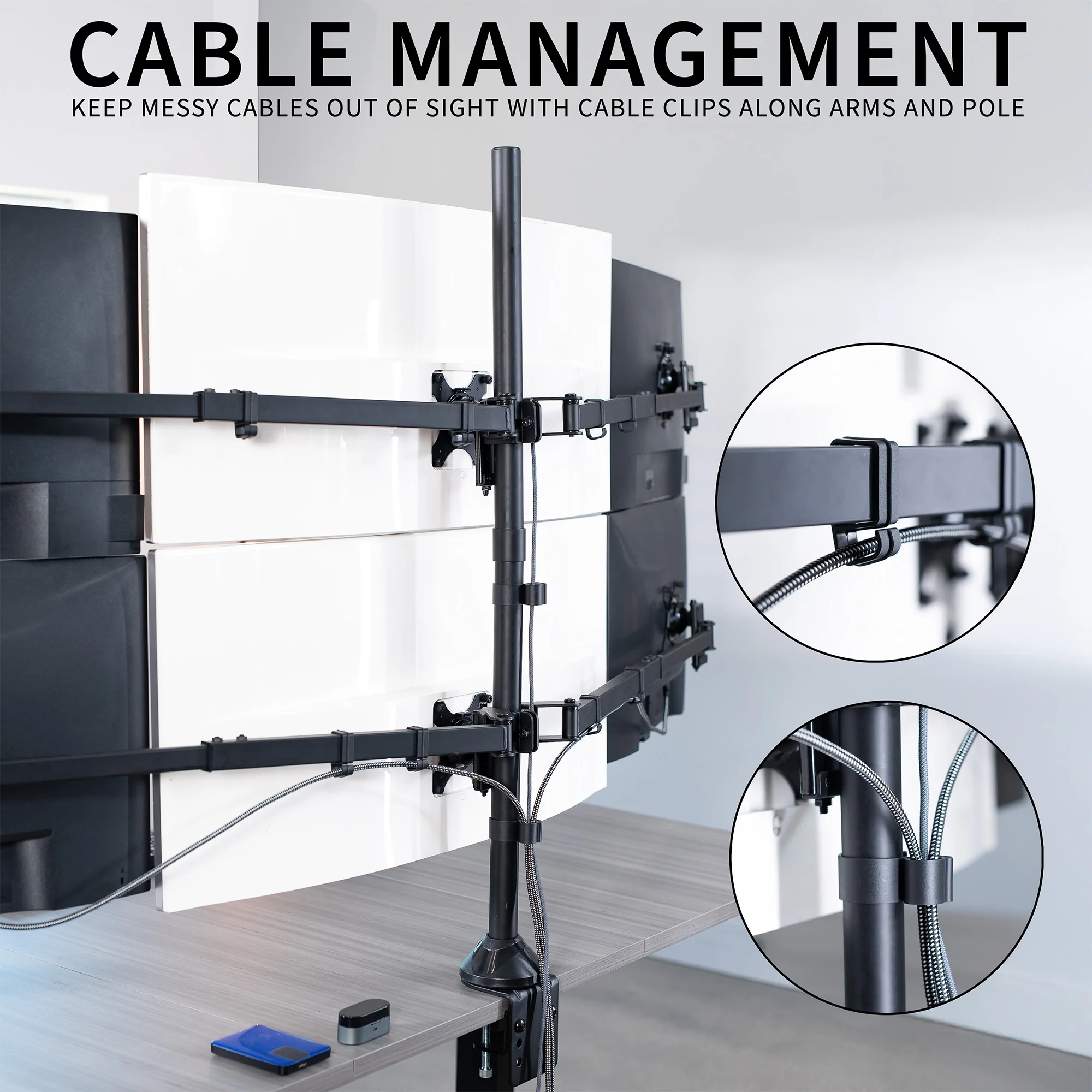 Telescoping Hex Monitor Desk Mount - Image 9
