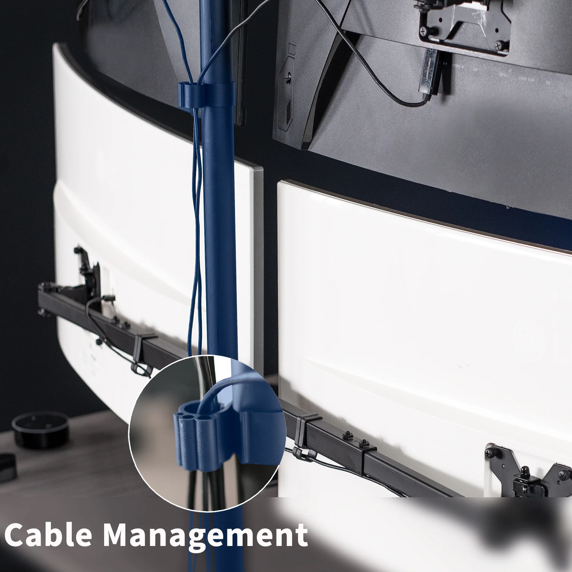 Telescoping Quad 27” to 38” Monitor Desk Mount - Image 8