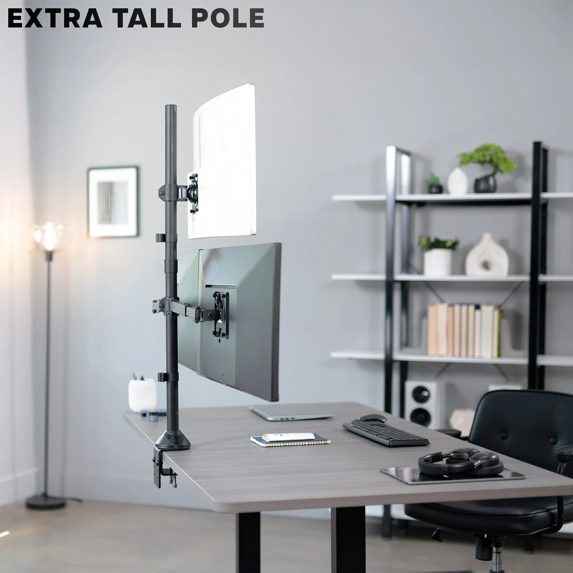 Telescoping Extra Tall Triple Ultrawide Monitor Desk Mount - Image 6
