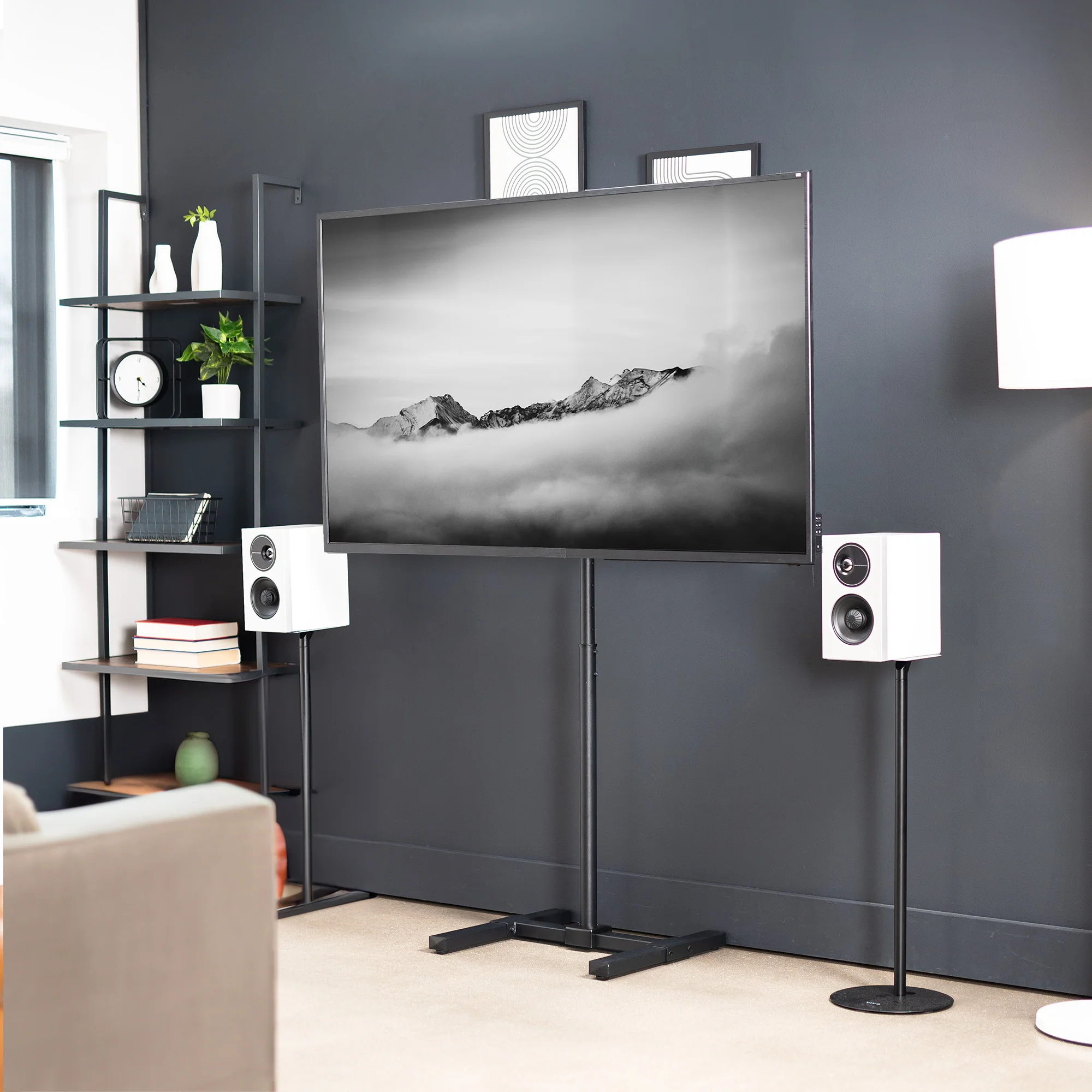 Height Adjustable TV Floor Stand - Up to 65" Screens - Image 10