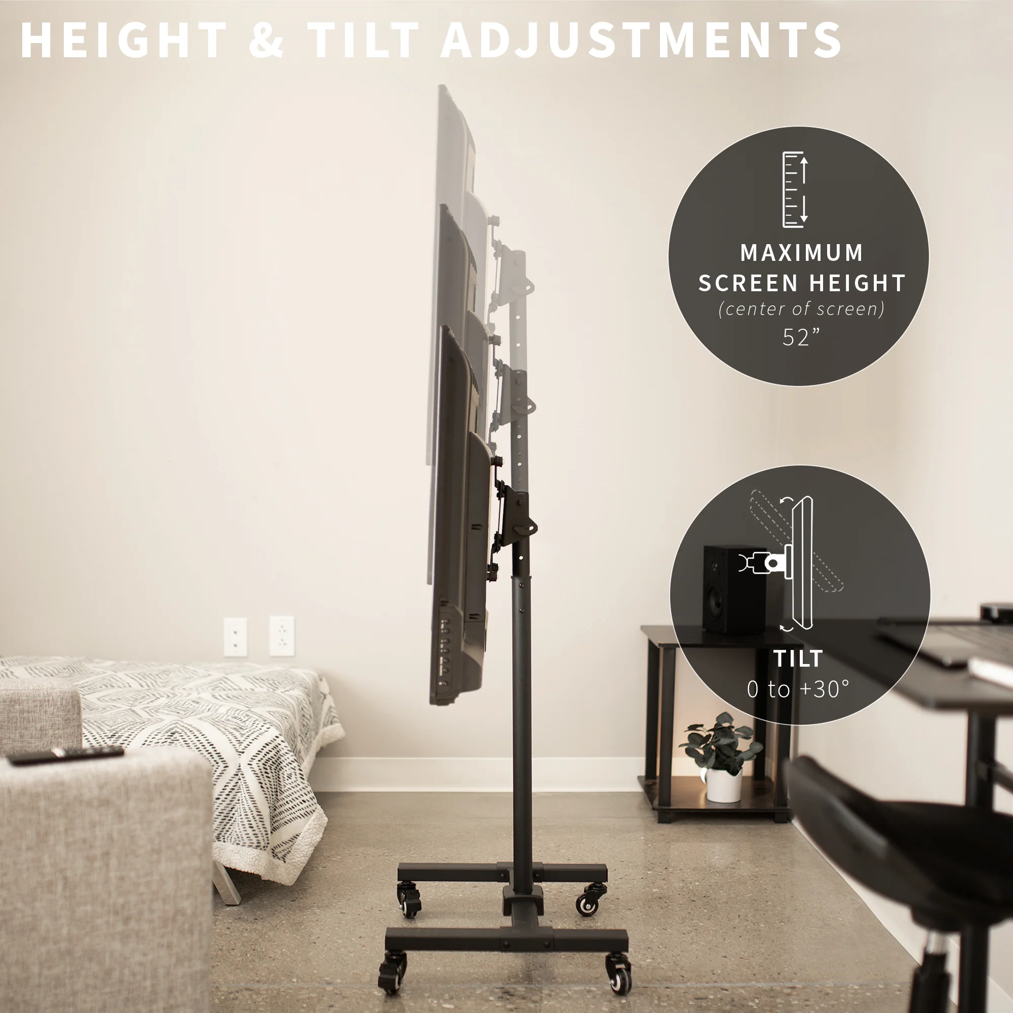 TV Cart for 13" to 50" Screens - Image 3