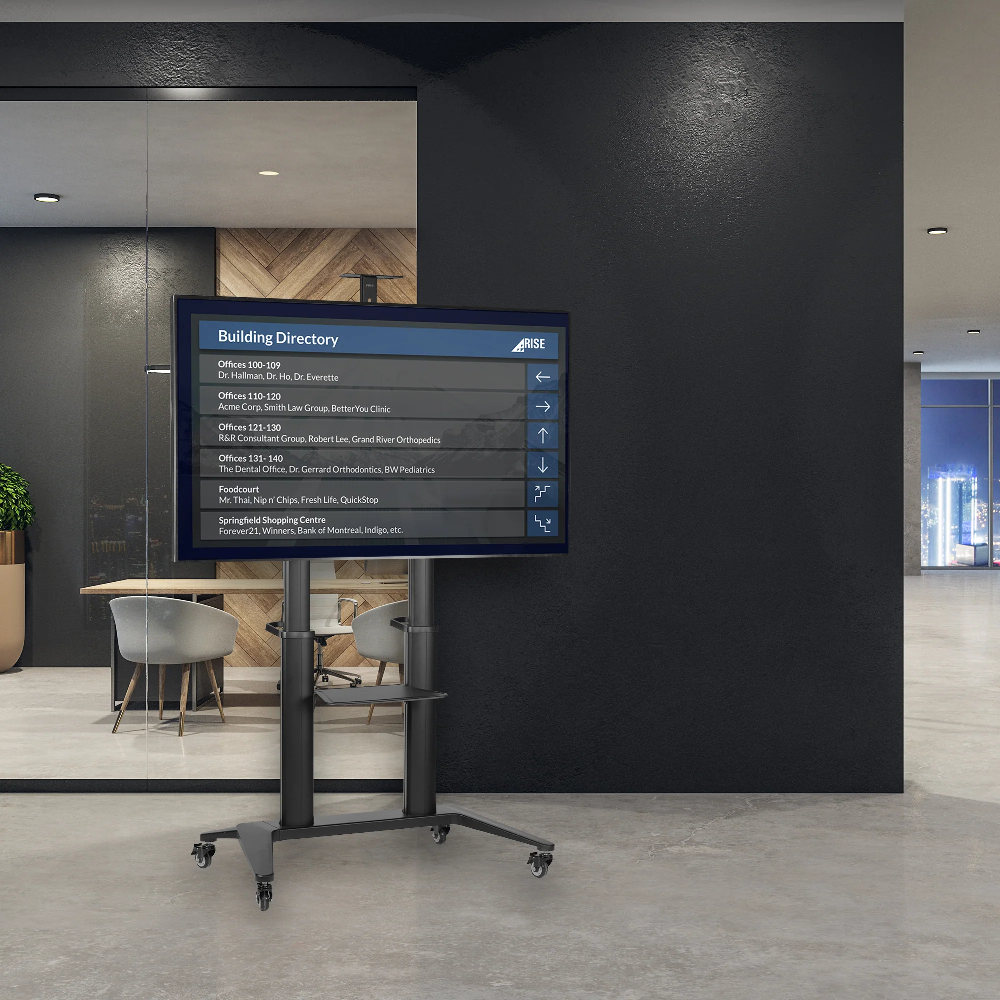 Aluminum TV Cart for 32” to 120” Screens - Image 9