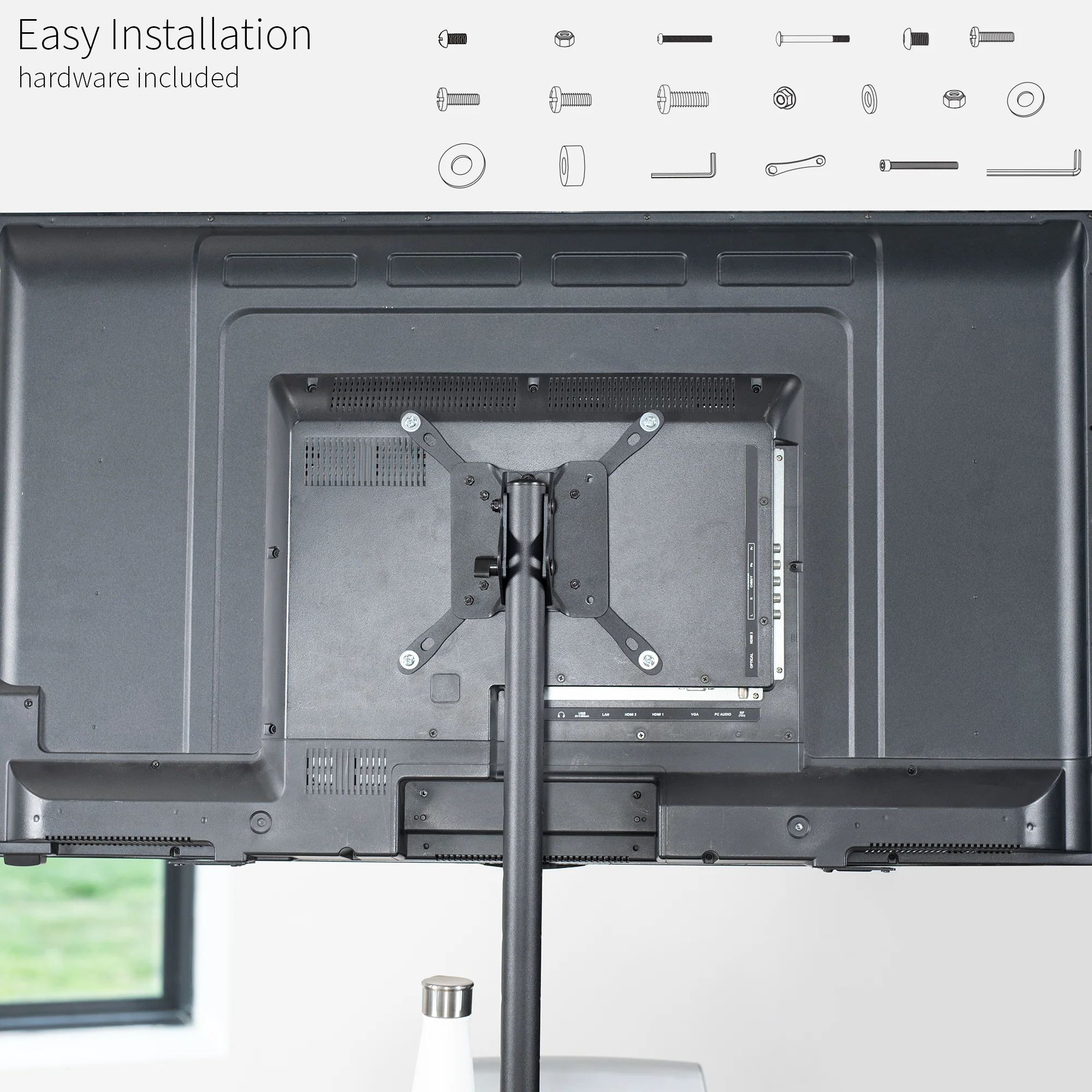 TV Stand with Shelf for Treadmills & Ellipticals for 13” to 50” TVs - Image 10
