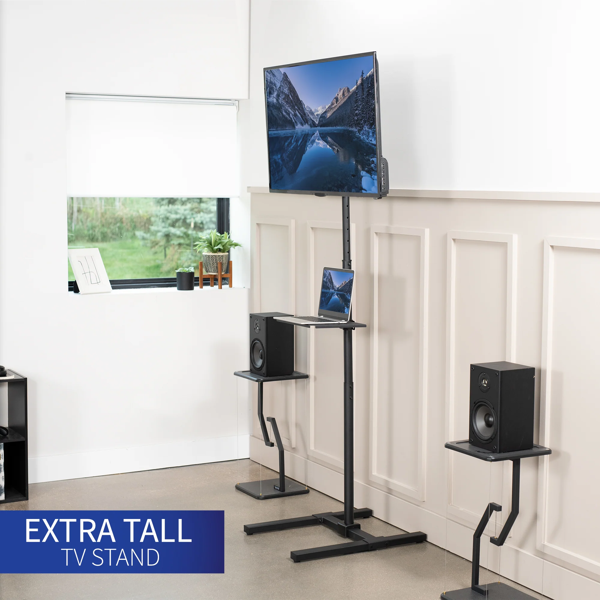 TV Stand with Shelf for Treadmills & Ellipticals for 13” to 50” TVs - Image 3