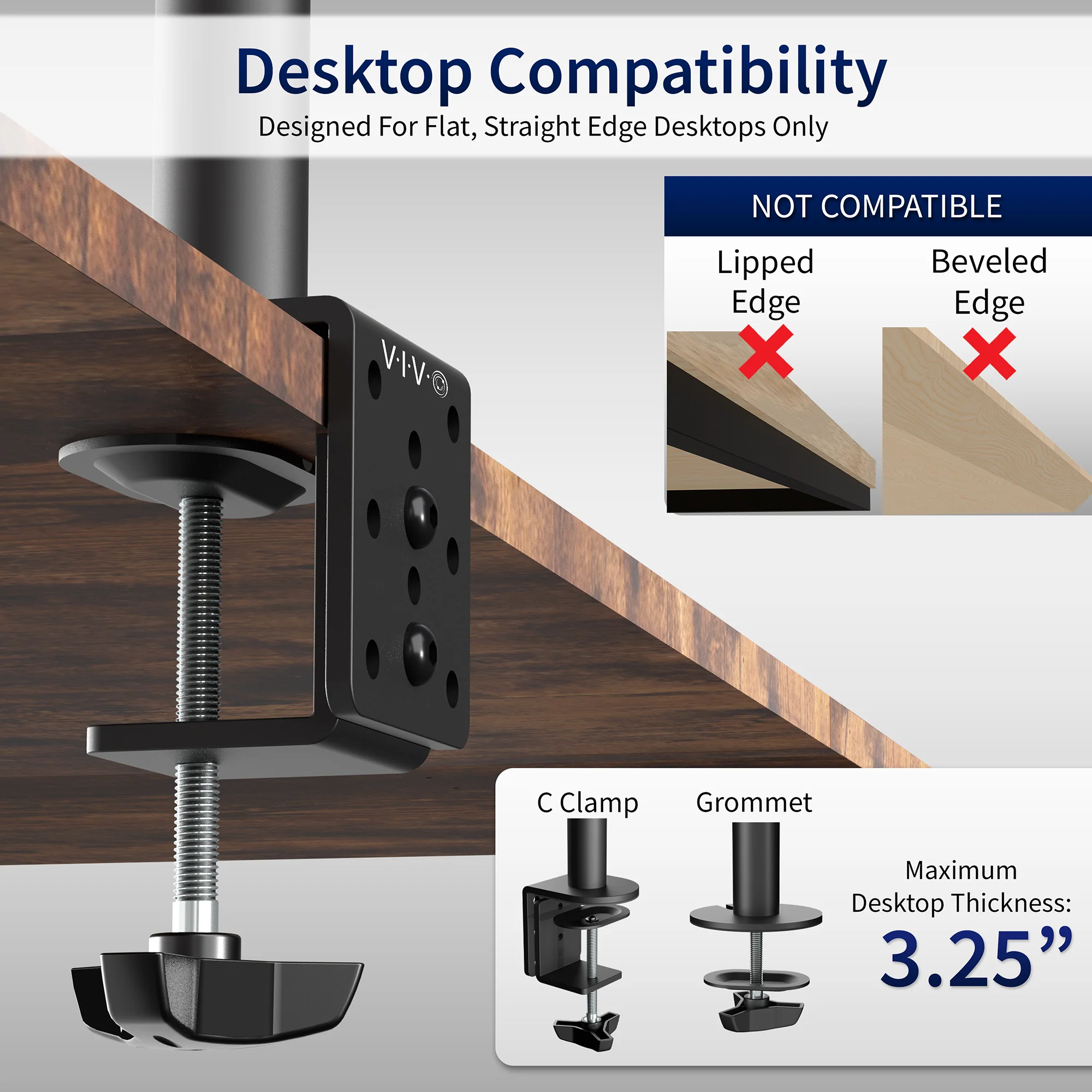 Single Monitor Desk Mount - Up to 38" Screens - Image 5
