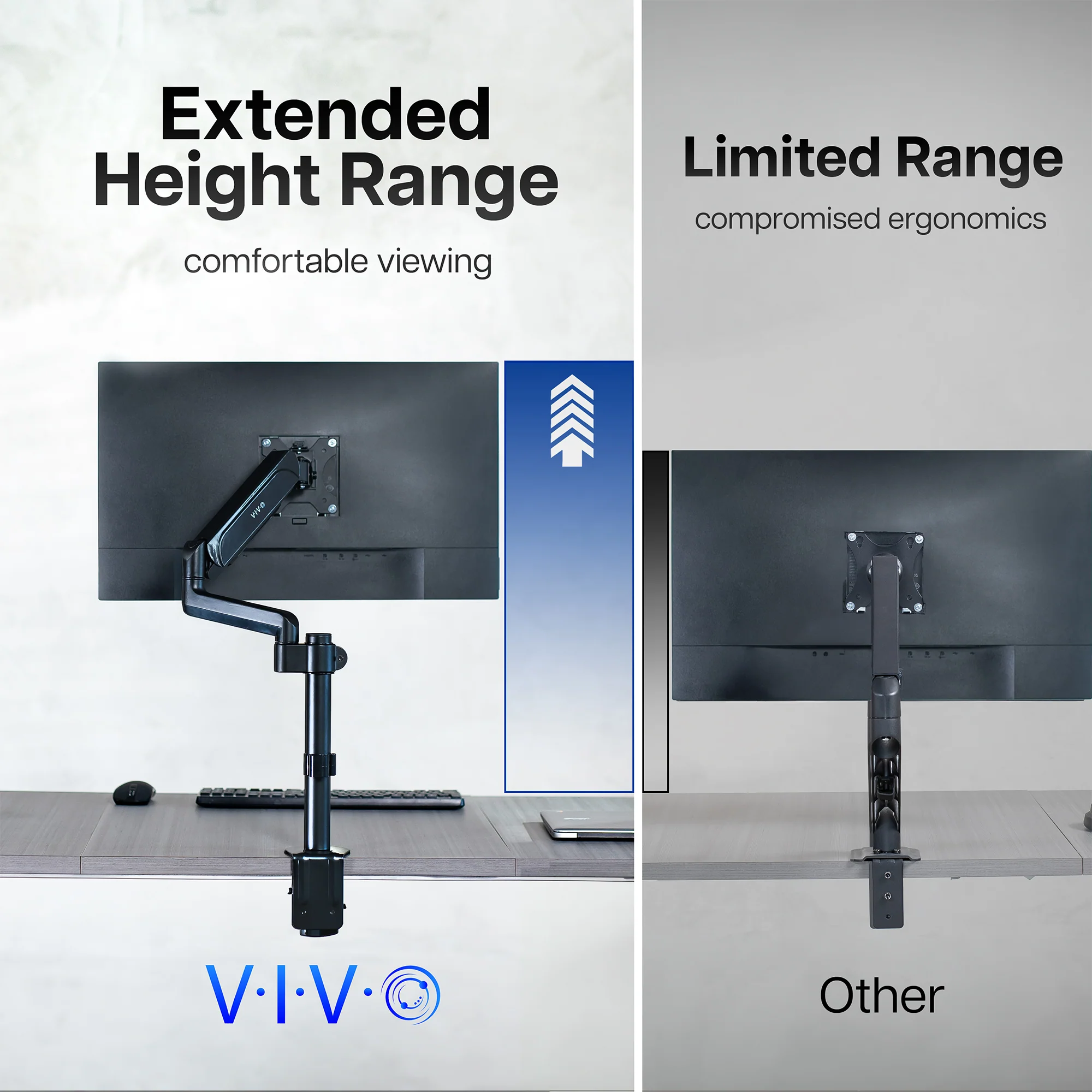 Mechanical Arm Single 17” to 32” Monitor Desk Mount - Image 4