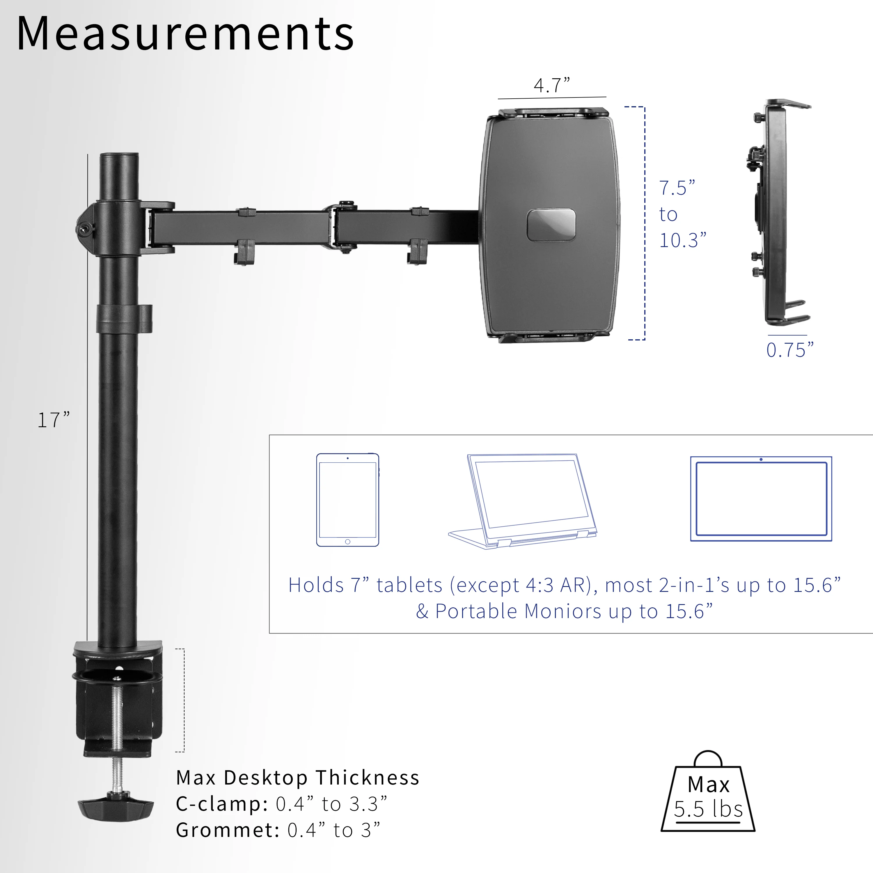 Tablet Holder and Desk Mount - Image 3