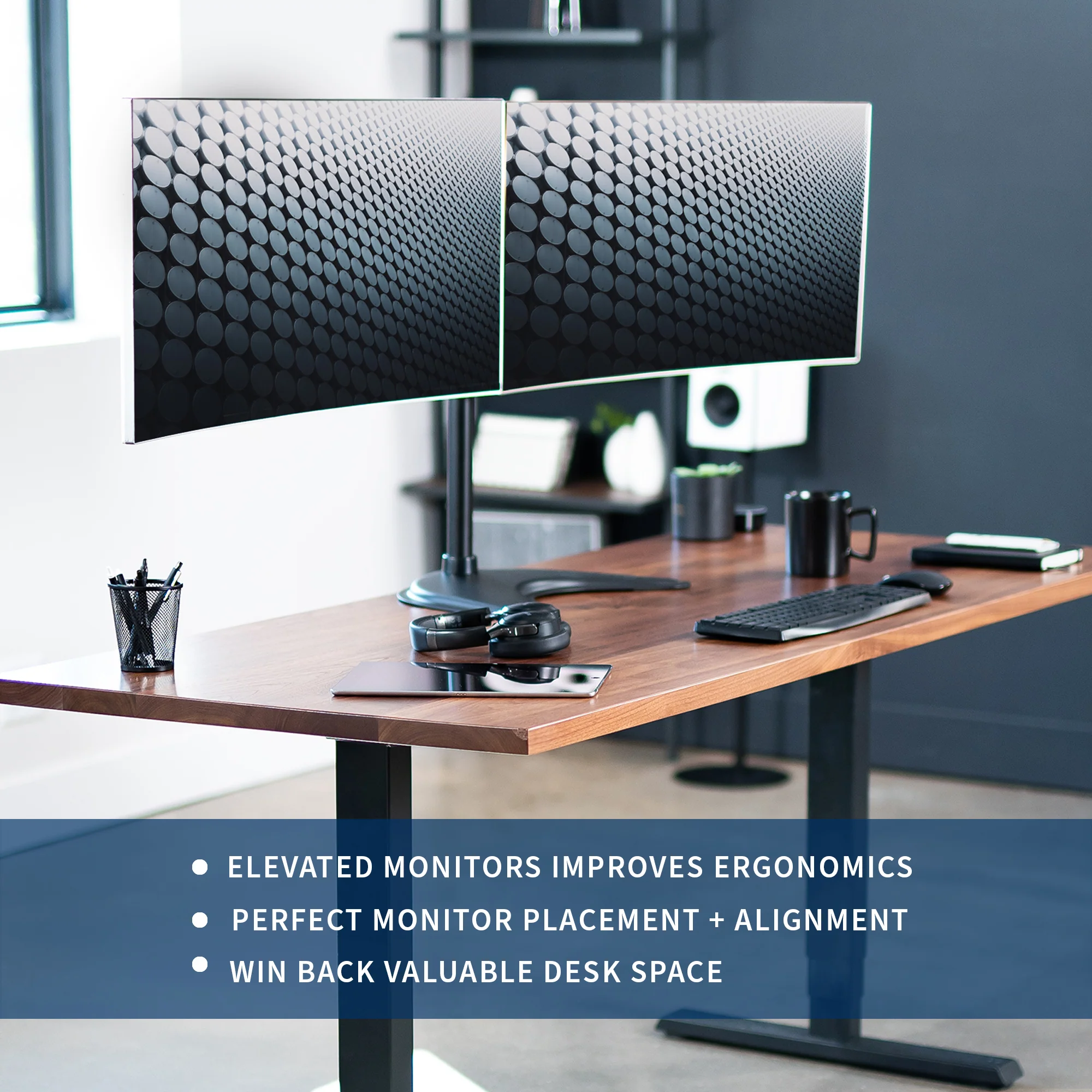 Dual Monitor Desk Stand - Up to 38" Screens - Image 14