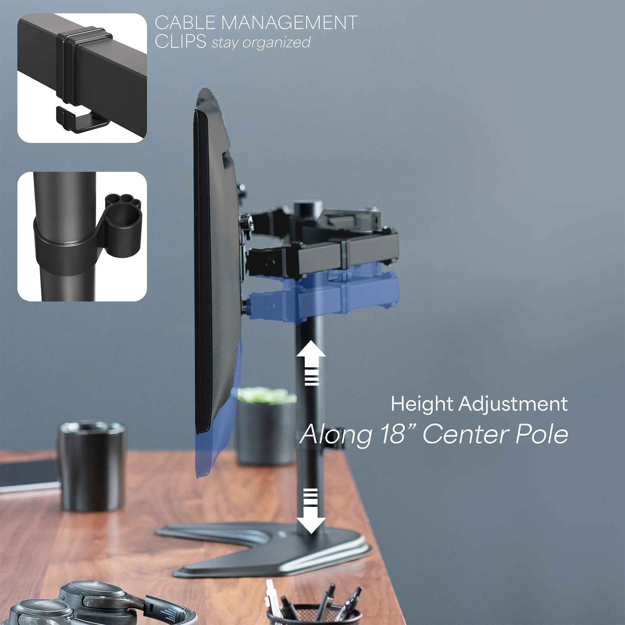 Dual Monitor Desk Stand - Up to 38" Screens - Image 6