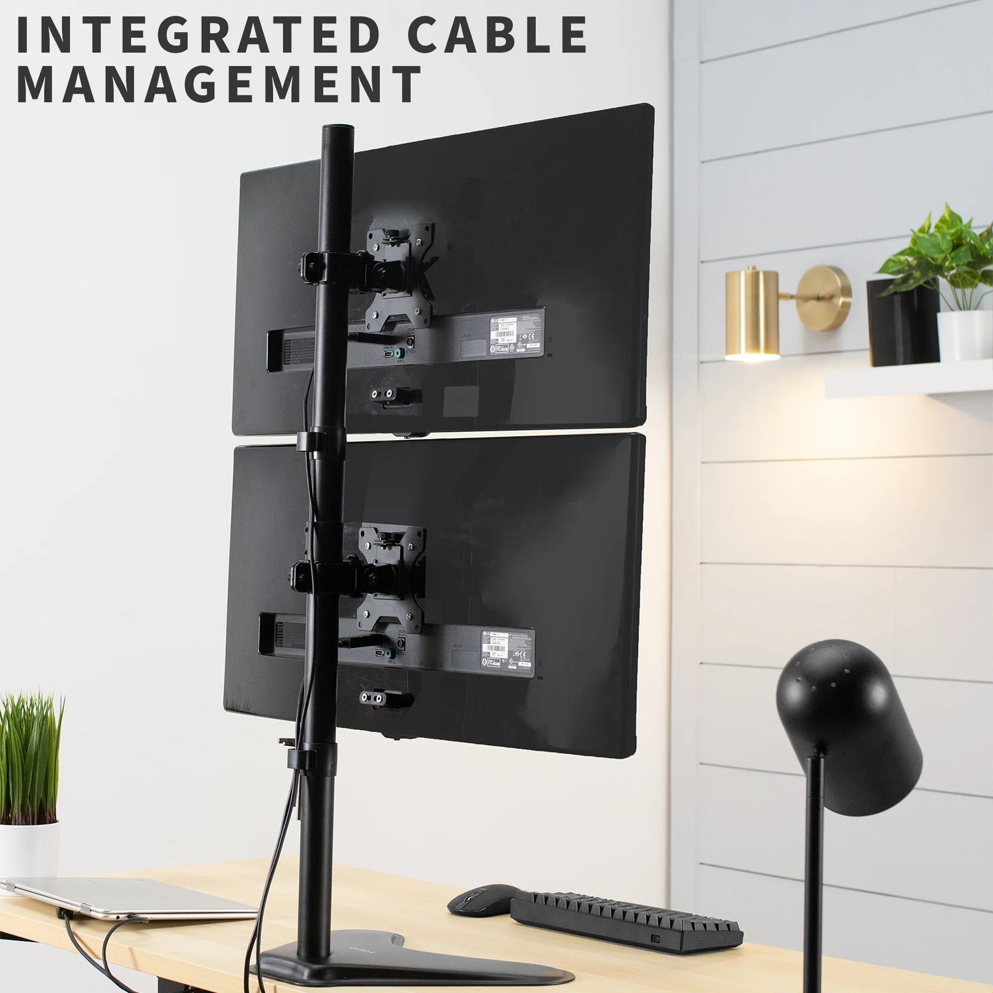 Dual Vertical 13" to 34" Monitor Desk Stand - Image 5