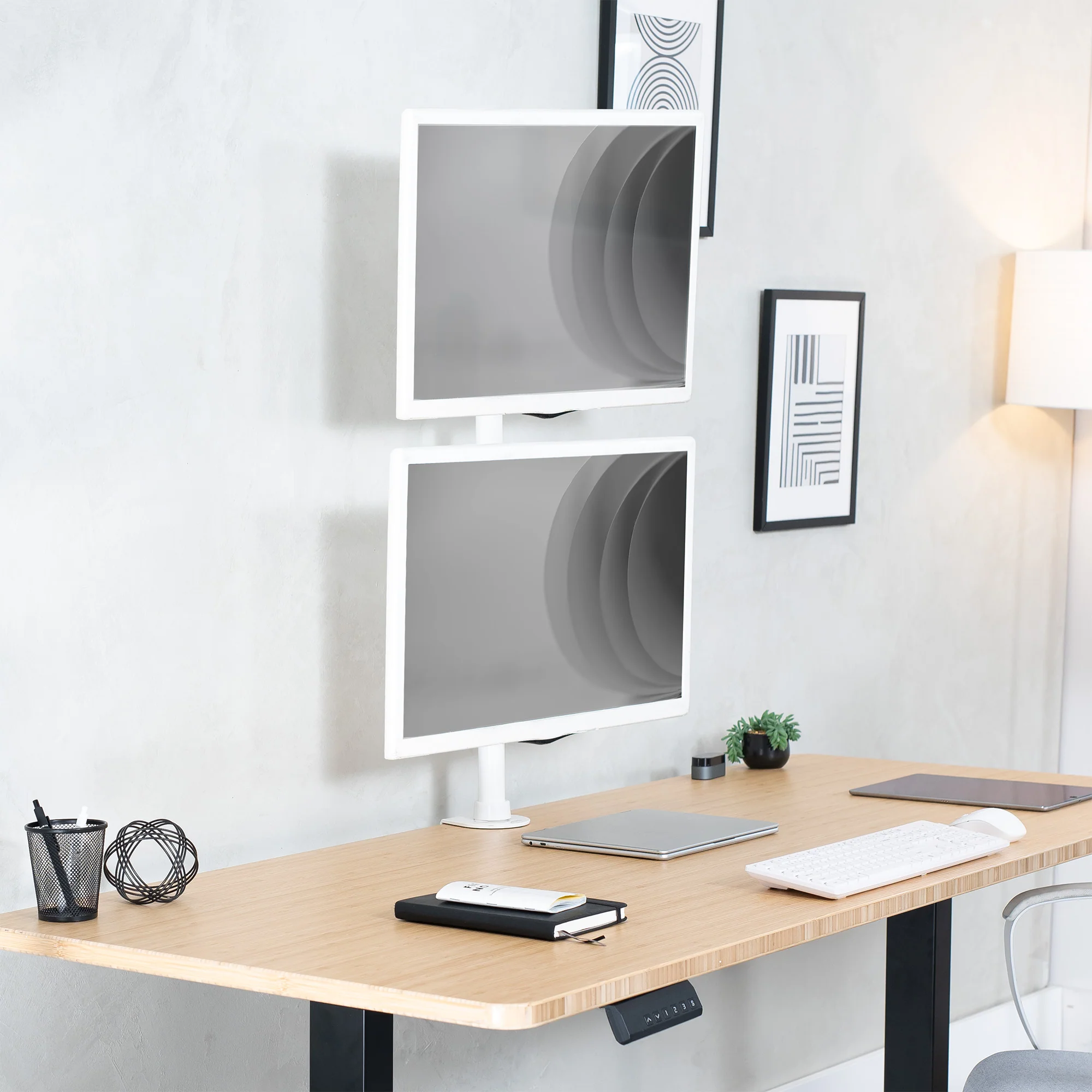 Vertical Dual 13” to 34" Monitor Desk Mount - Image 12