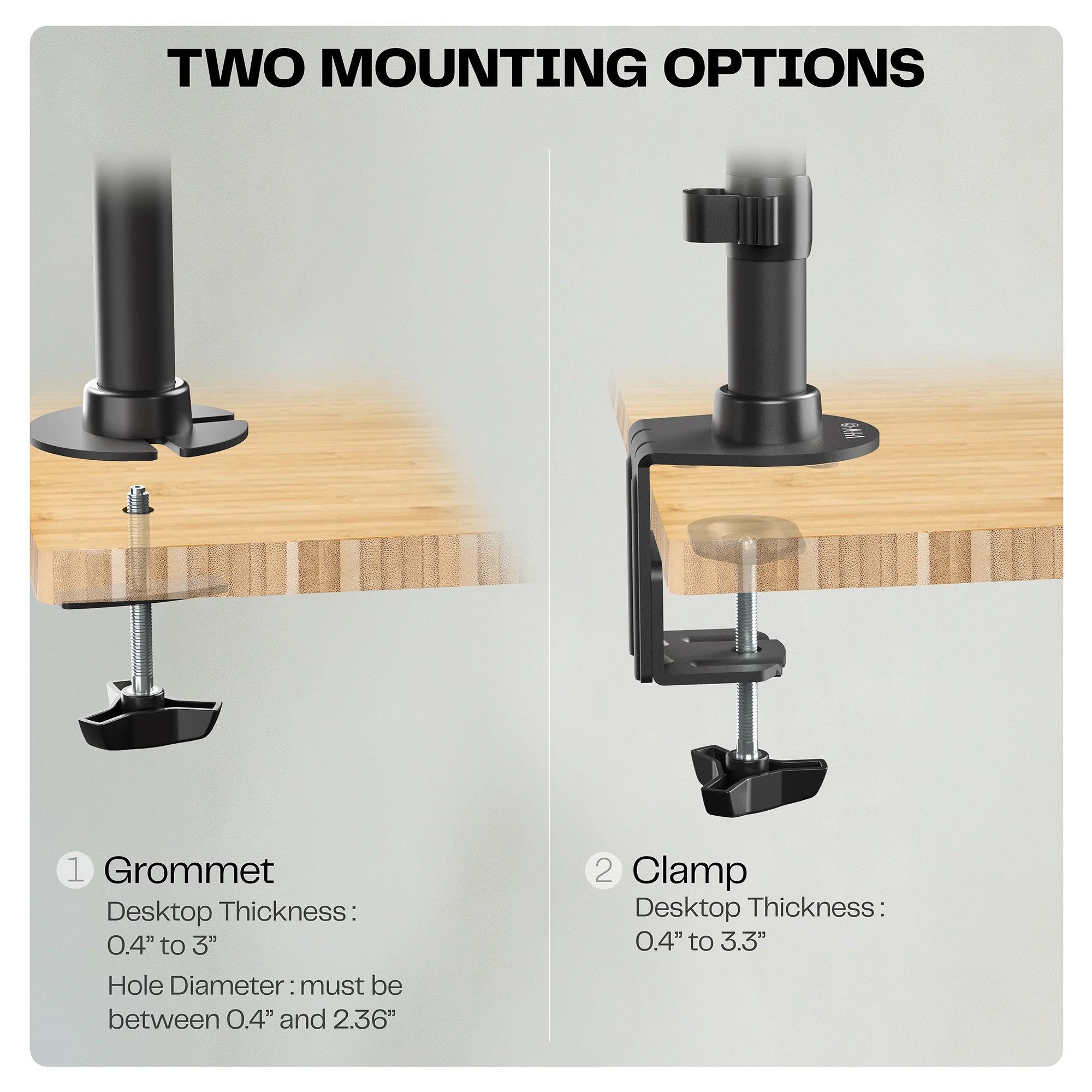 Vertical Dual 13” to 34" Monitor Desk Mount - Image 7