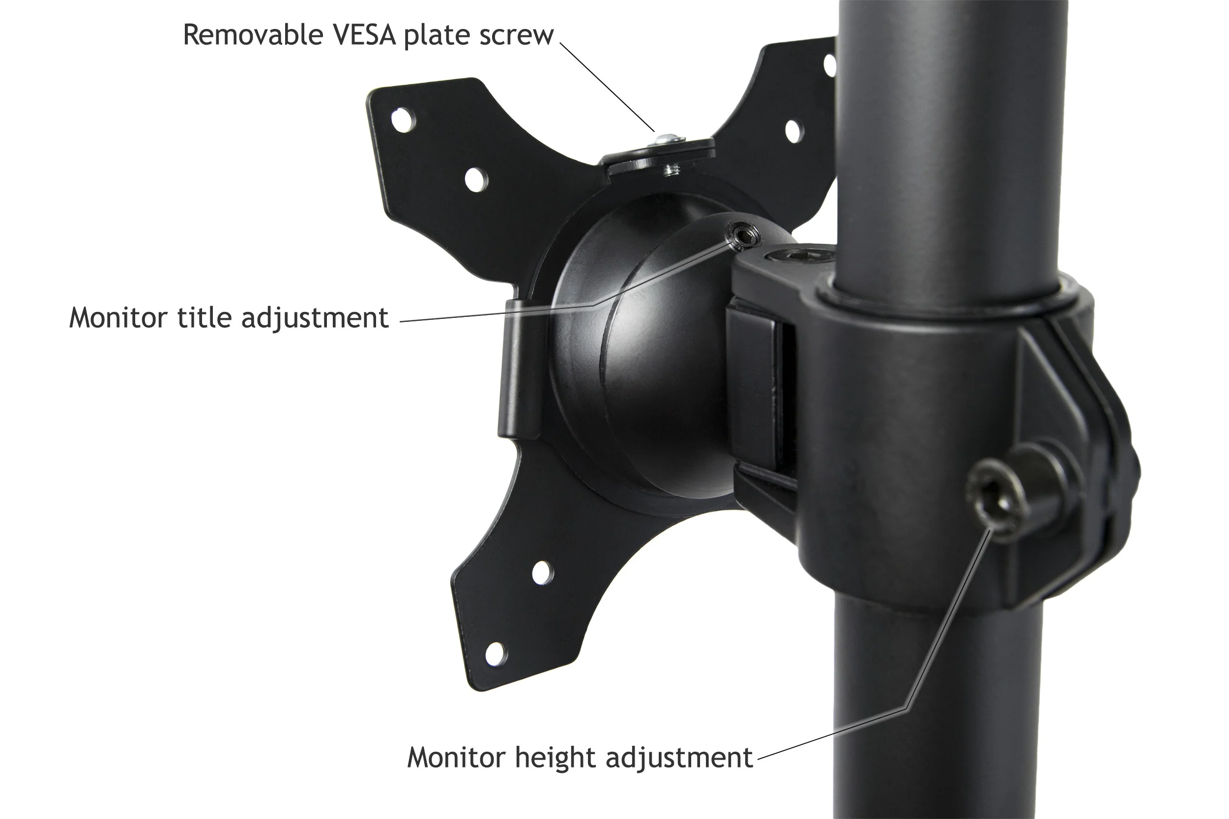 Vertical Triple 13” to 27" Monitor Desk Stand - Image 8