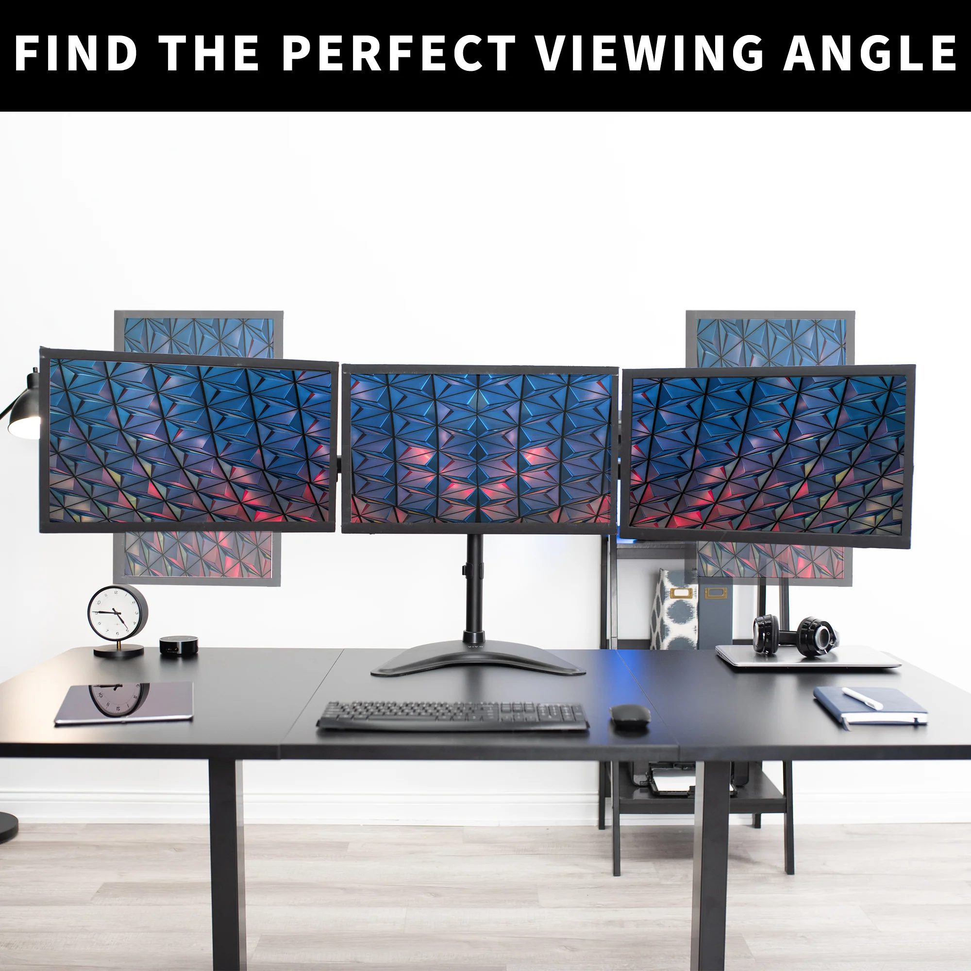Triple 13” to 24” Monitor Desk Stand - Image 5