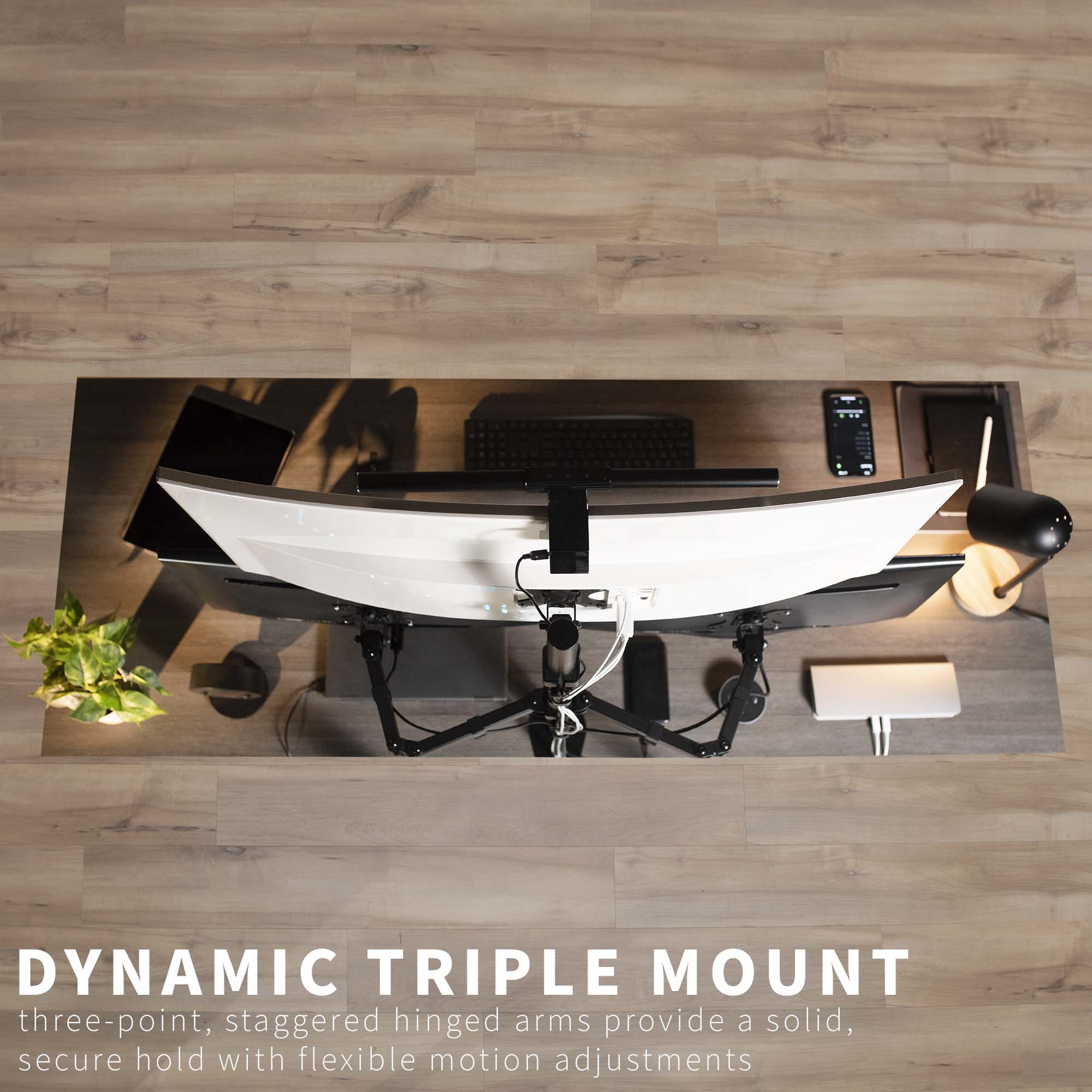 Triple 13” to 30” Monitor Desk Mount - Image 6