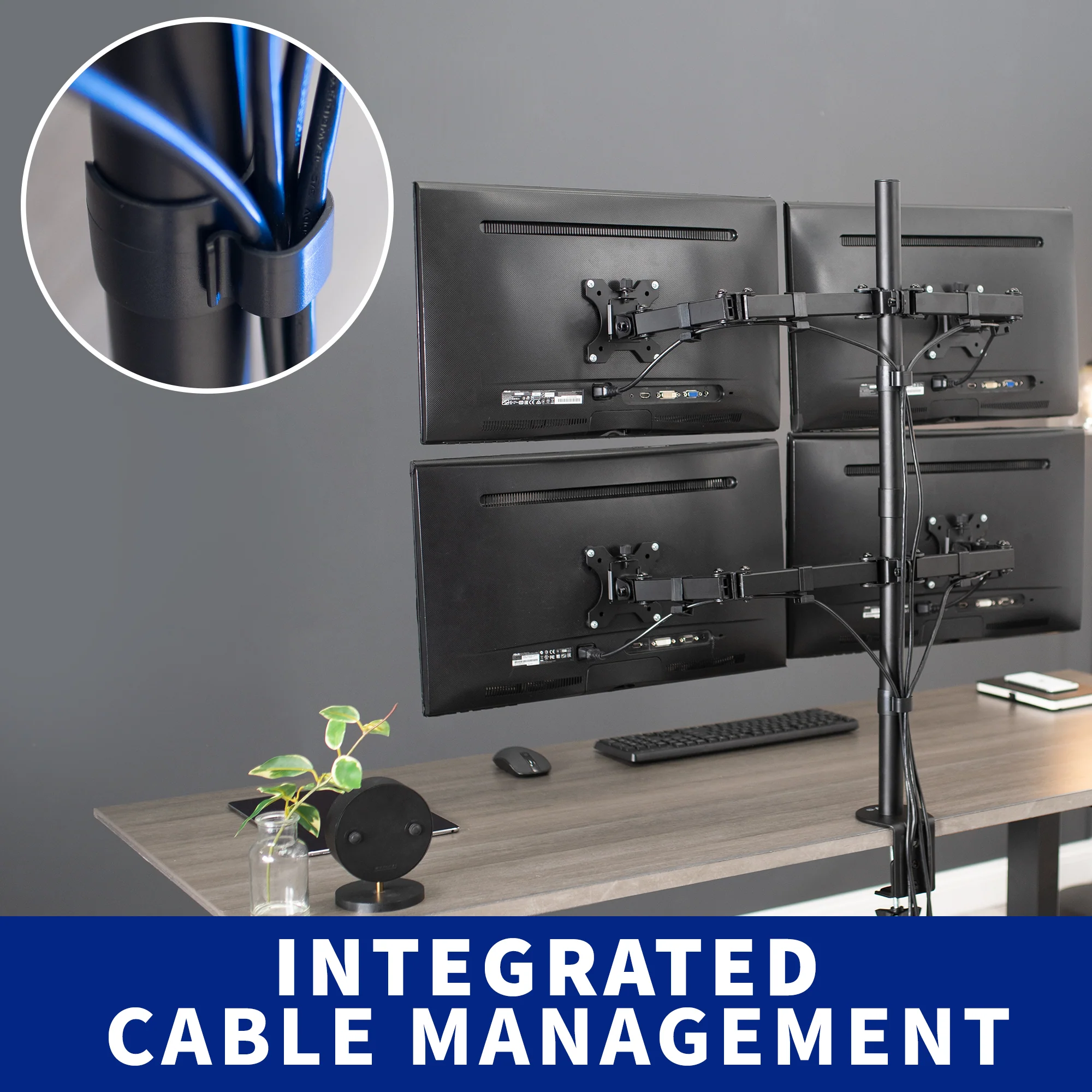 Quad 13” to 30" Monitor Desk Mount - Image 6