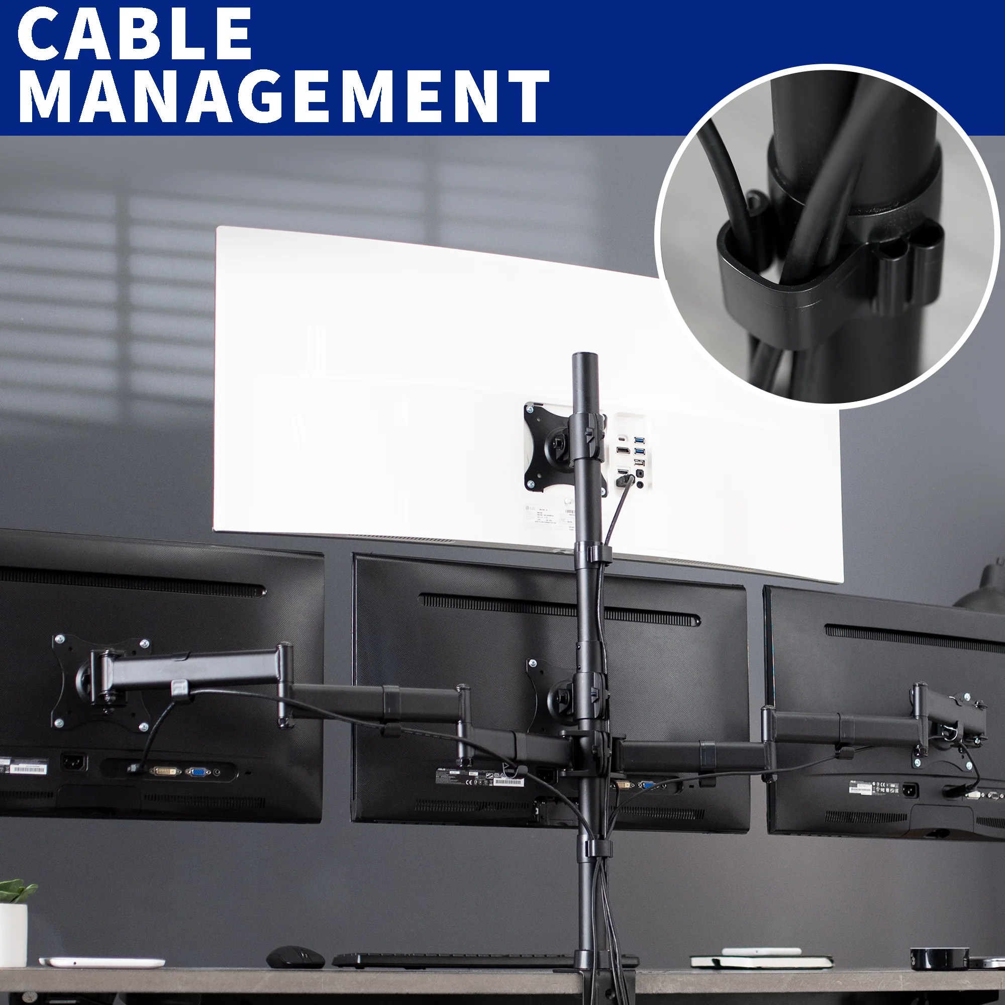 Quad 13” to 24" Monitor Desk Mount - Image 5