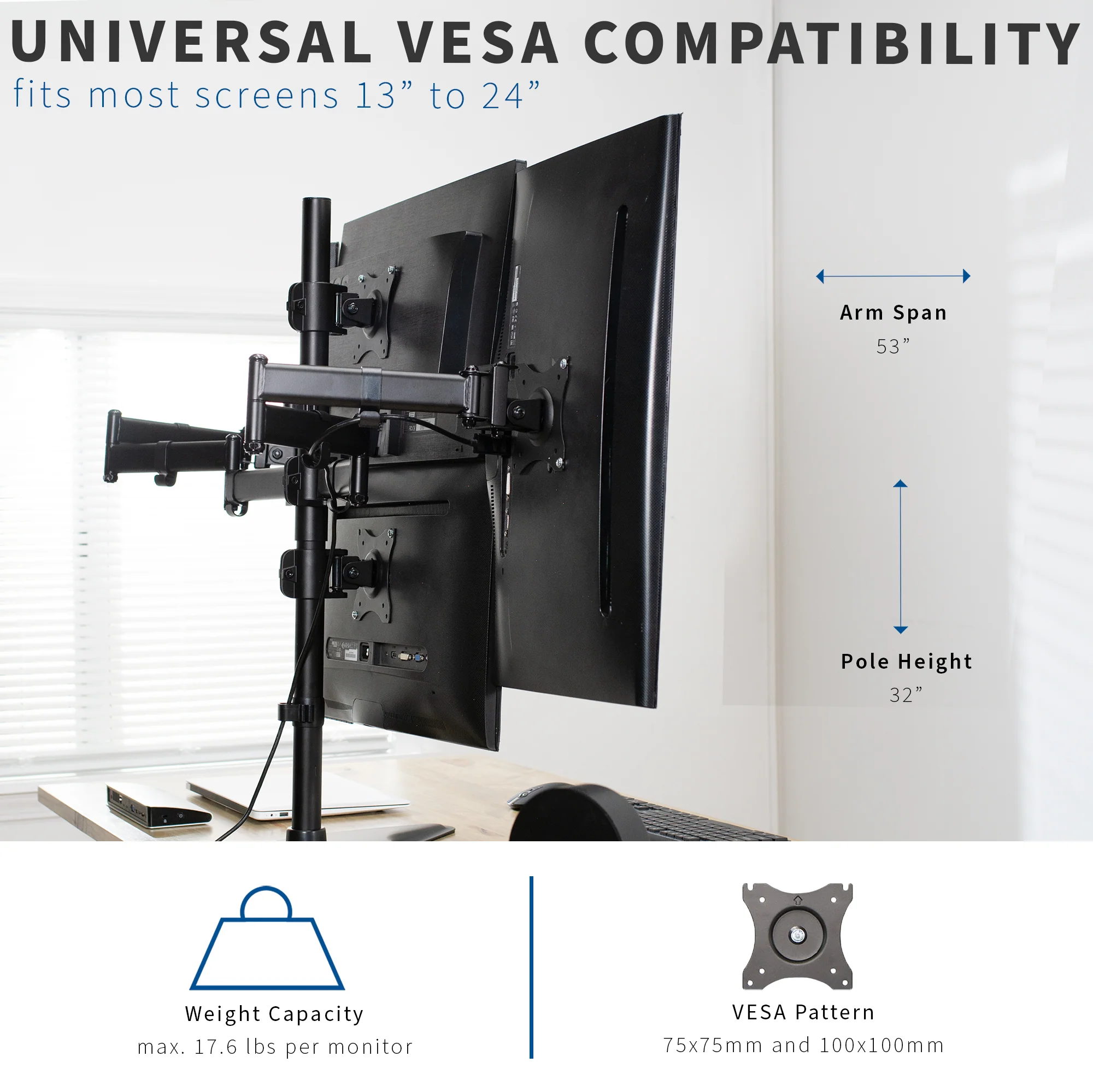 Quad Monitor Desk Stand - Image 5