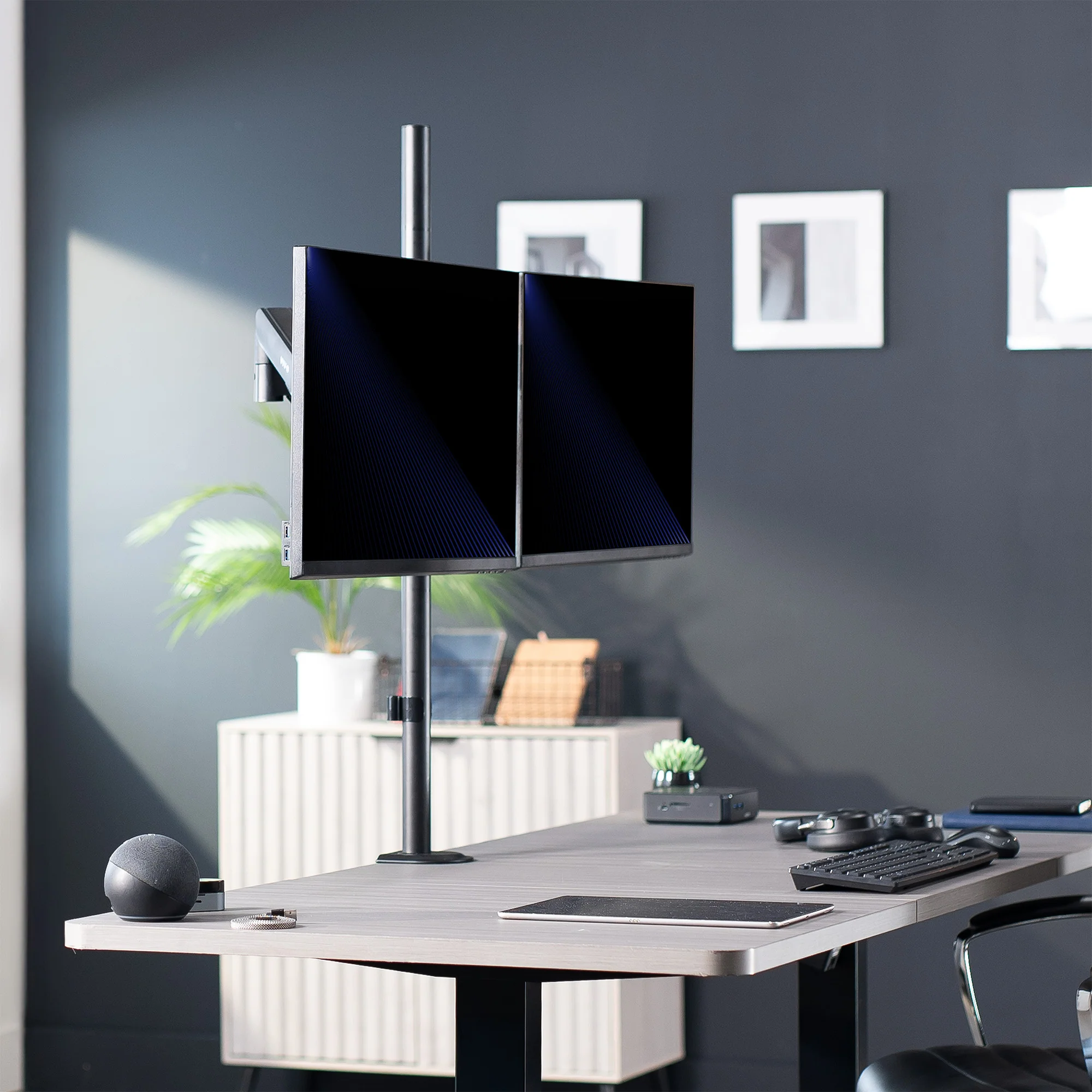 Mechanic Arm Dual 17" to 32" Monitor Extra Tall Desk Mount - Image 2