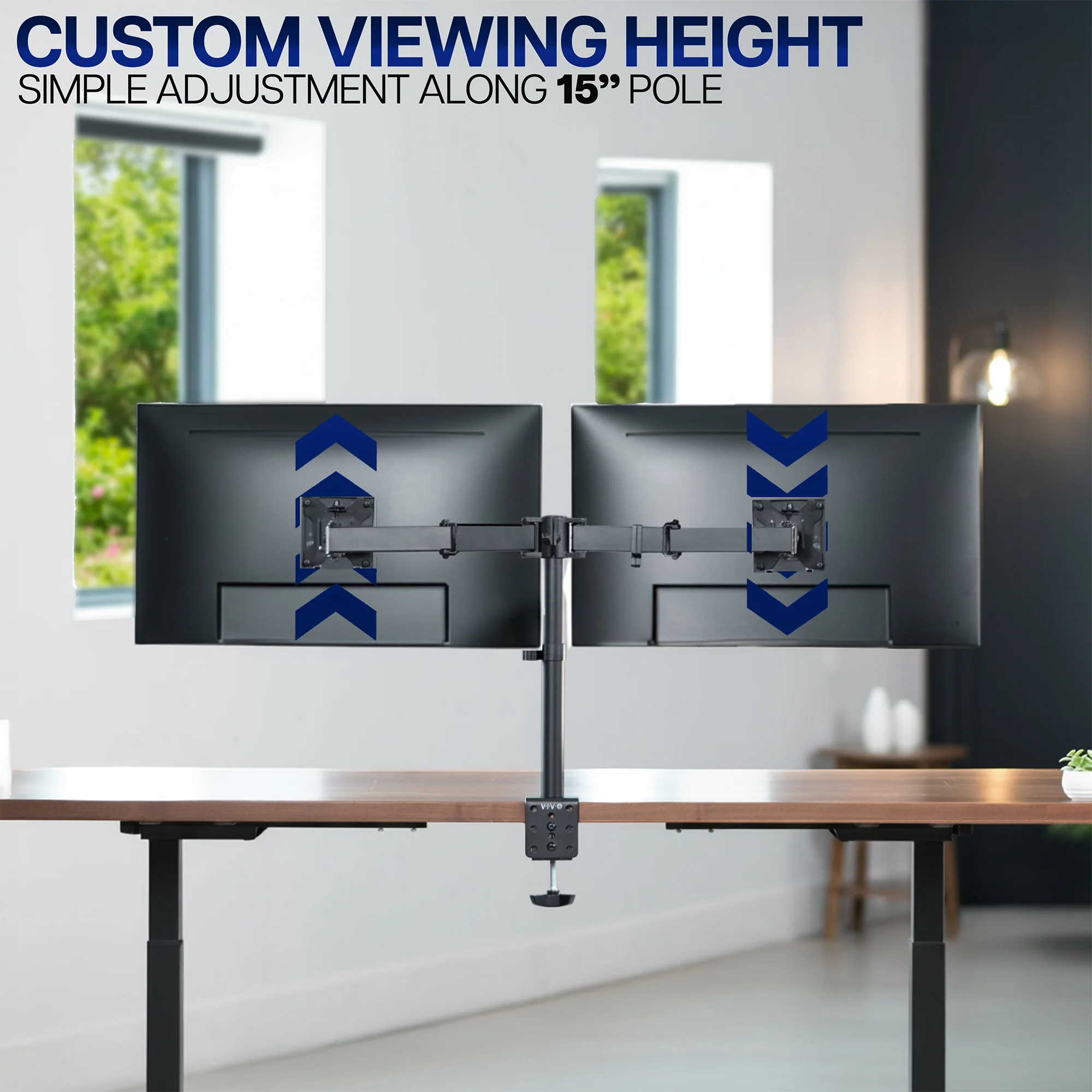 Dual Monitor Desk Mount - Up to 24" Screens - Image 5
