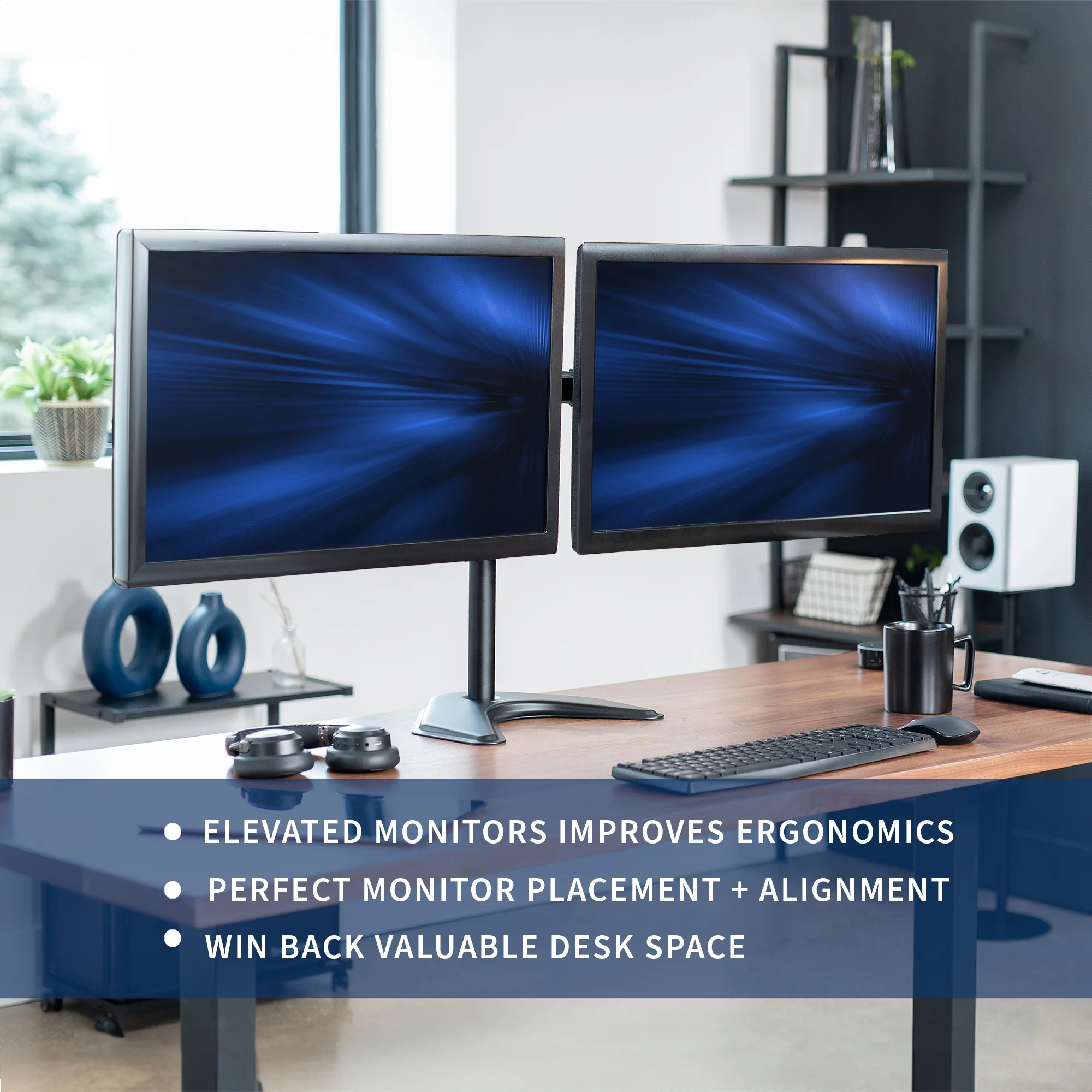 Dual 13" to 32" Monitor Desk Stand - Image 3