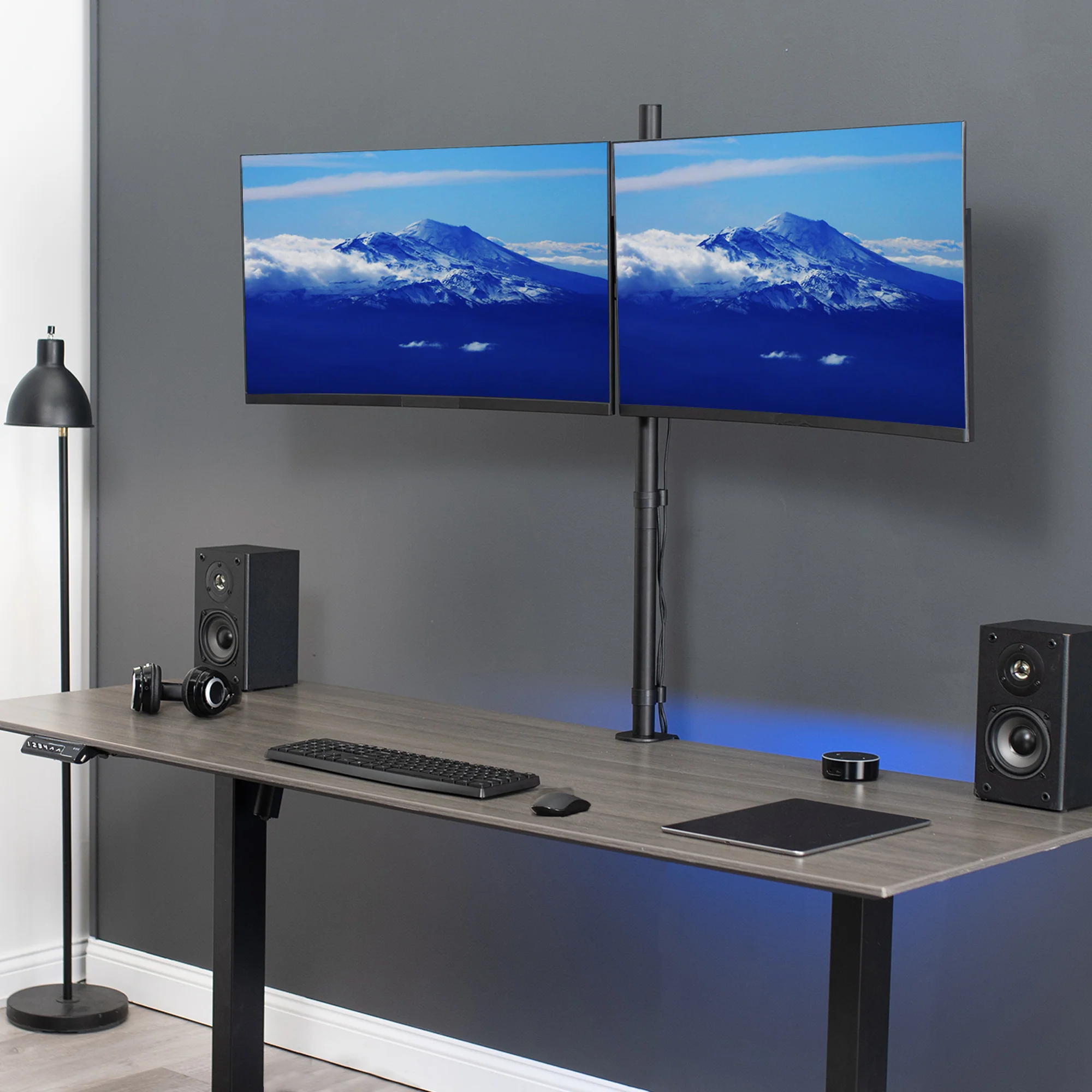 Dual 13" to 32" Monitor Extra Tall Desk Mount - Image 2