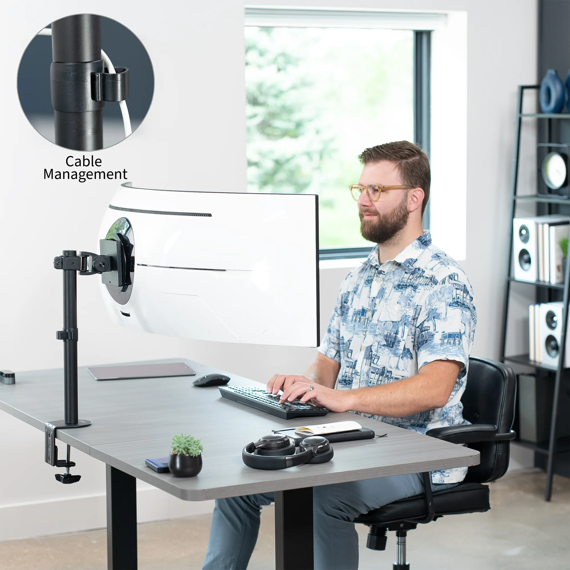 Single Ultrawide Monitor Desk Mount - Up to 49" Screens - Image 9