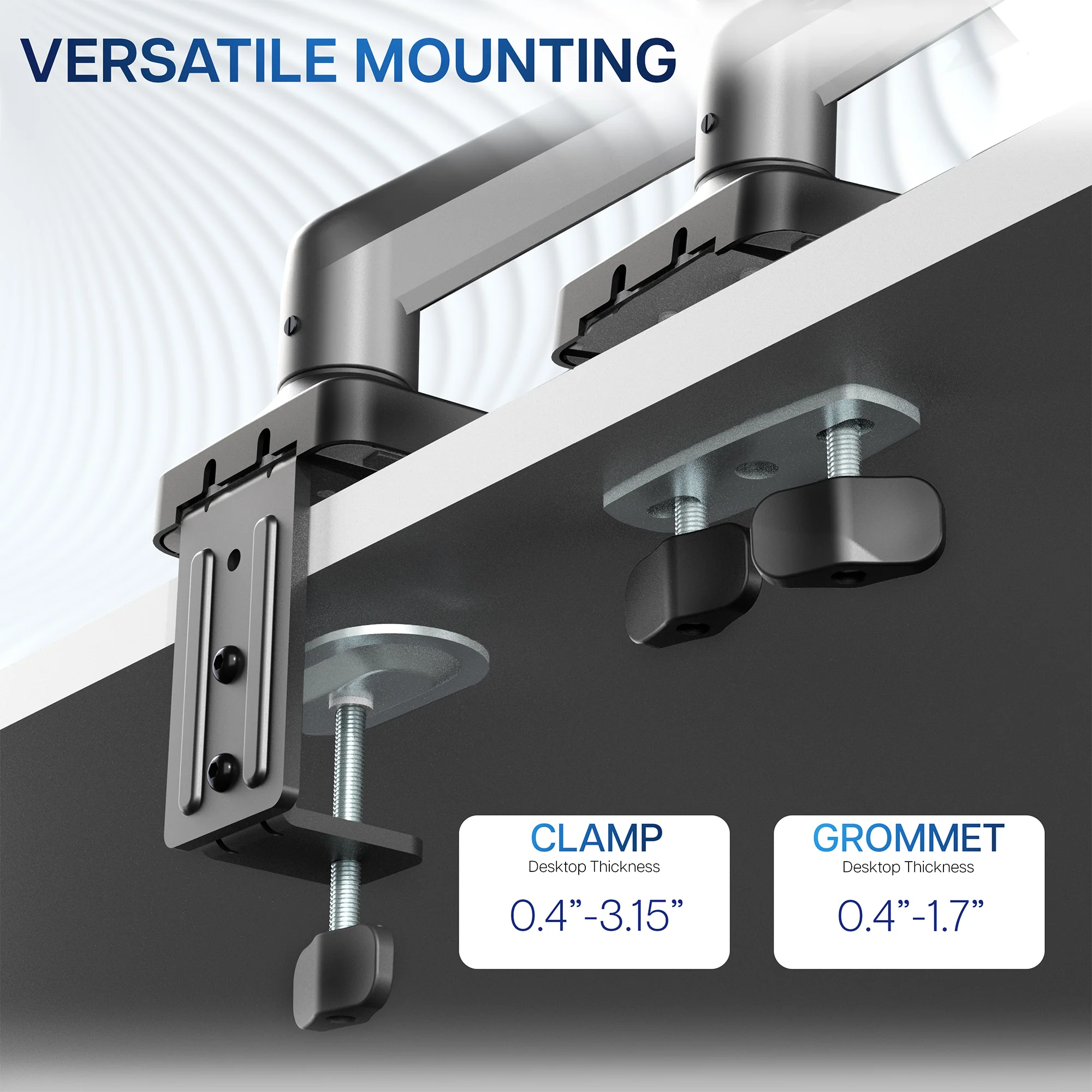 Pneumatic Arm Single Ultrawide Monitor Desk Mount - Image 10