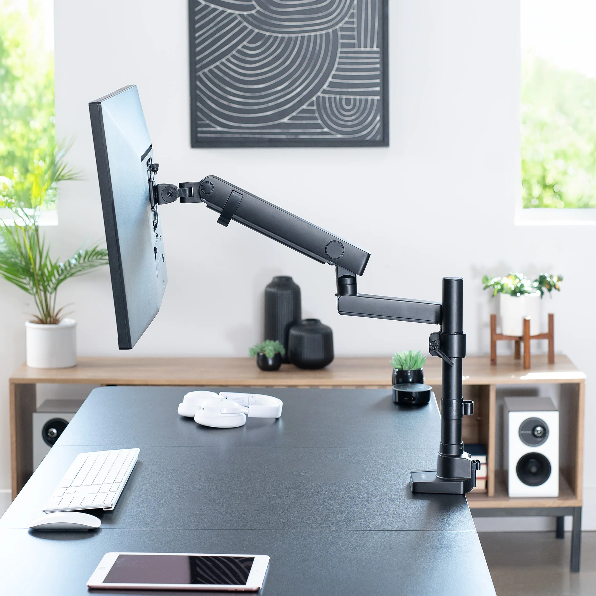 Mechanical Arm Single Monitor Desk Mount with USB - Image 6